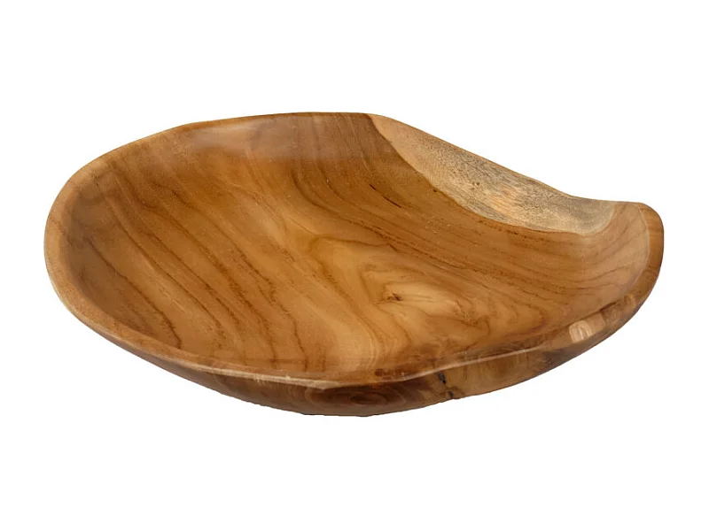 Bol / Corbeille / Vide poche en bois de teck artisanal D. 31 cm - ADAM