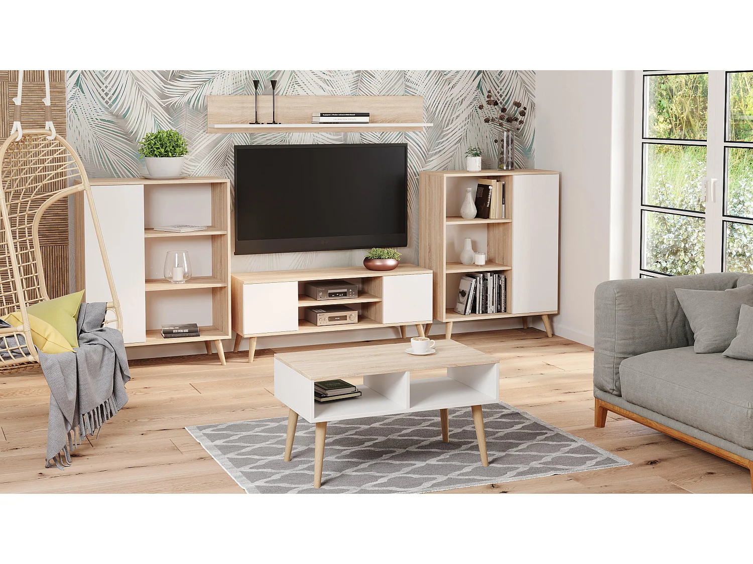 Table Basse SANDI CT90 90x50x55 Beige