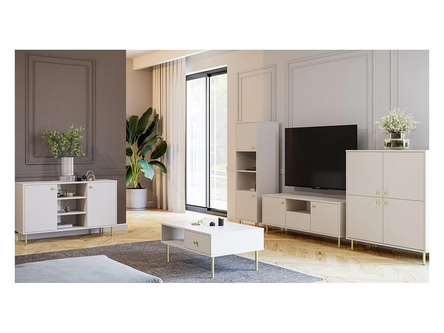 Couchtisch VENUS CT90 90x60x43 Beige