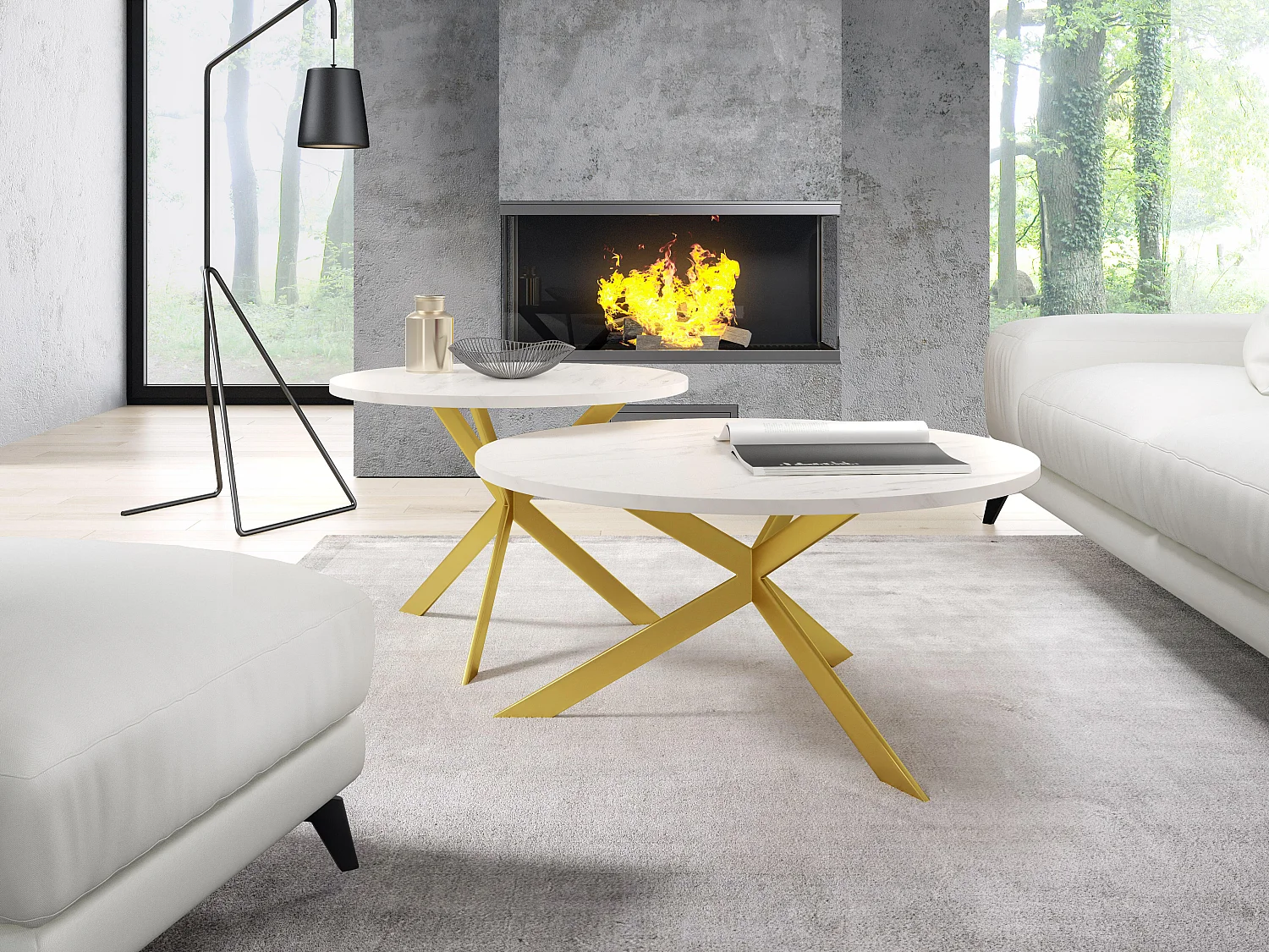 Salontafel LIBRE CT75 75x75x36 Wit