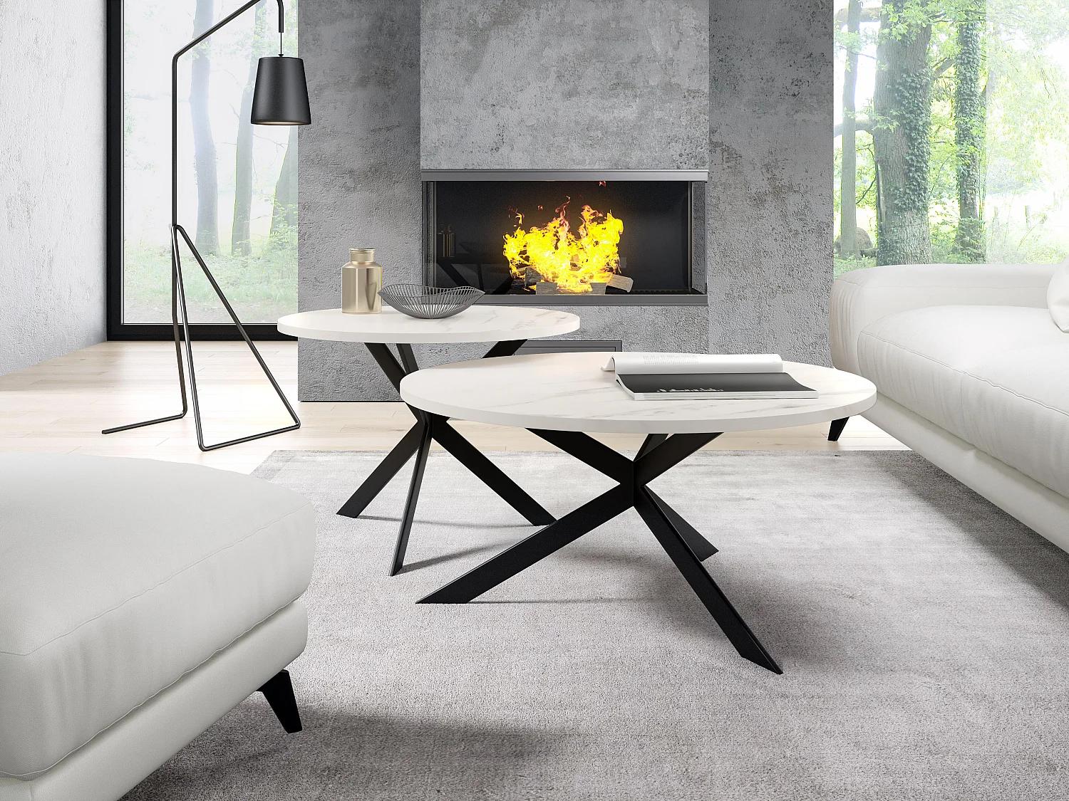 Tavolino LIBRE CT75 75x75x36 Bianco