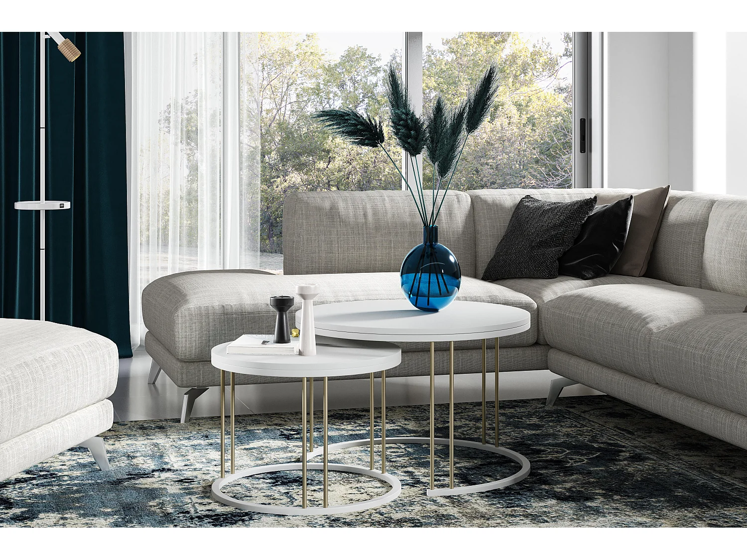 Table Basse RAGNAR CT75 75x75x47 Blanc