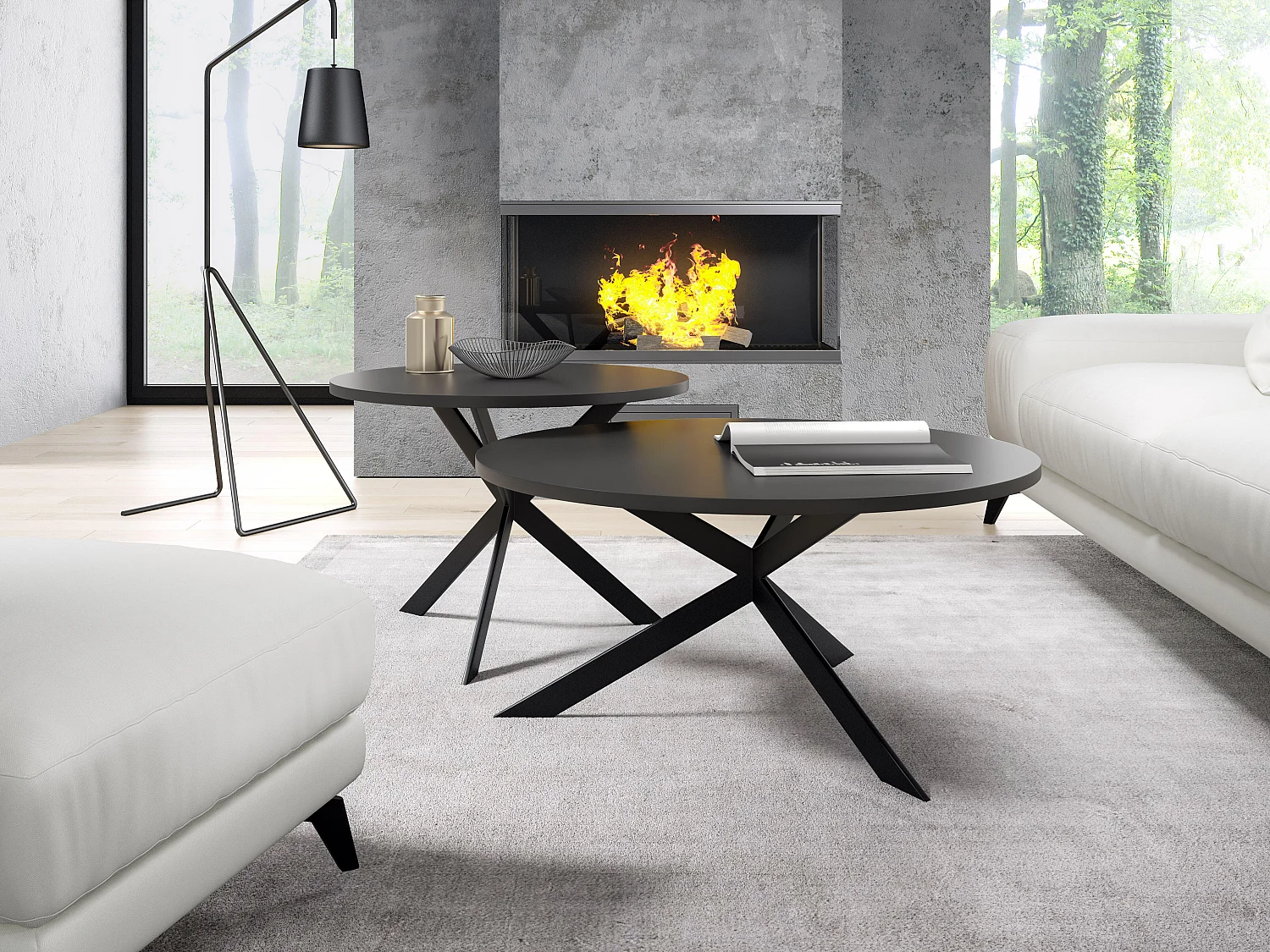 Couchtisch LIBRE CT75 75x75x36 Schwarz