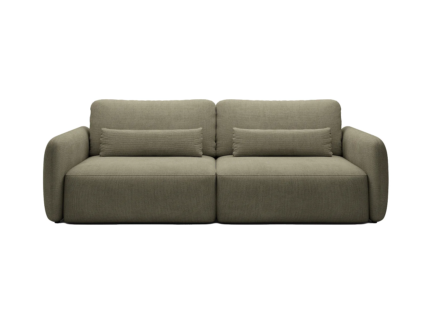Sofa mit Schlaffunktion 3-Sitzer - Strukturstoff - Grün - VOPOZA