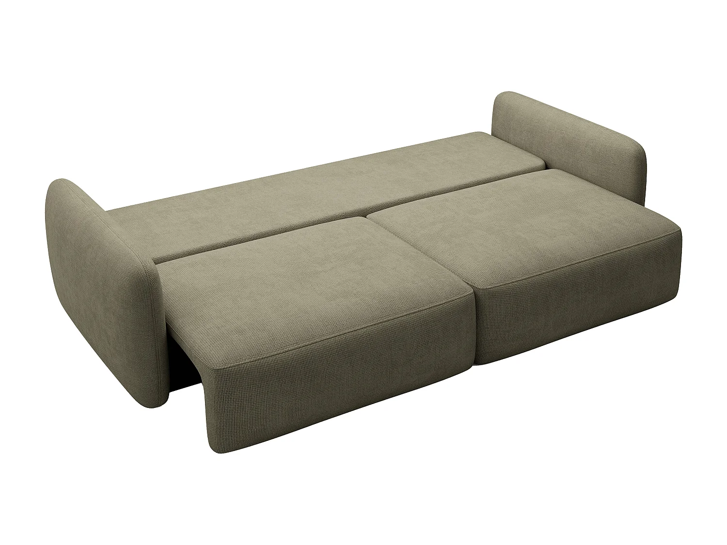 3-sits bäddsoffa i grön texturerat tyg VOPOZA