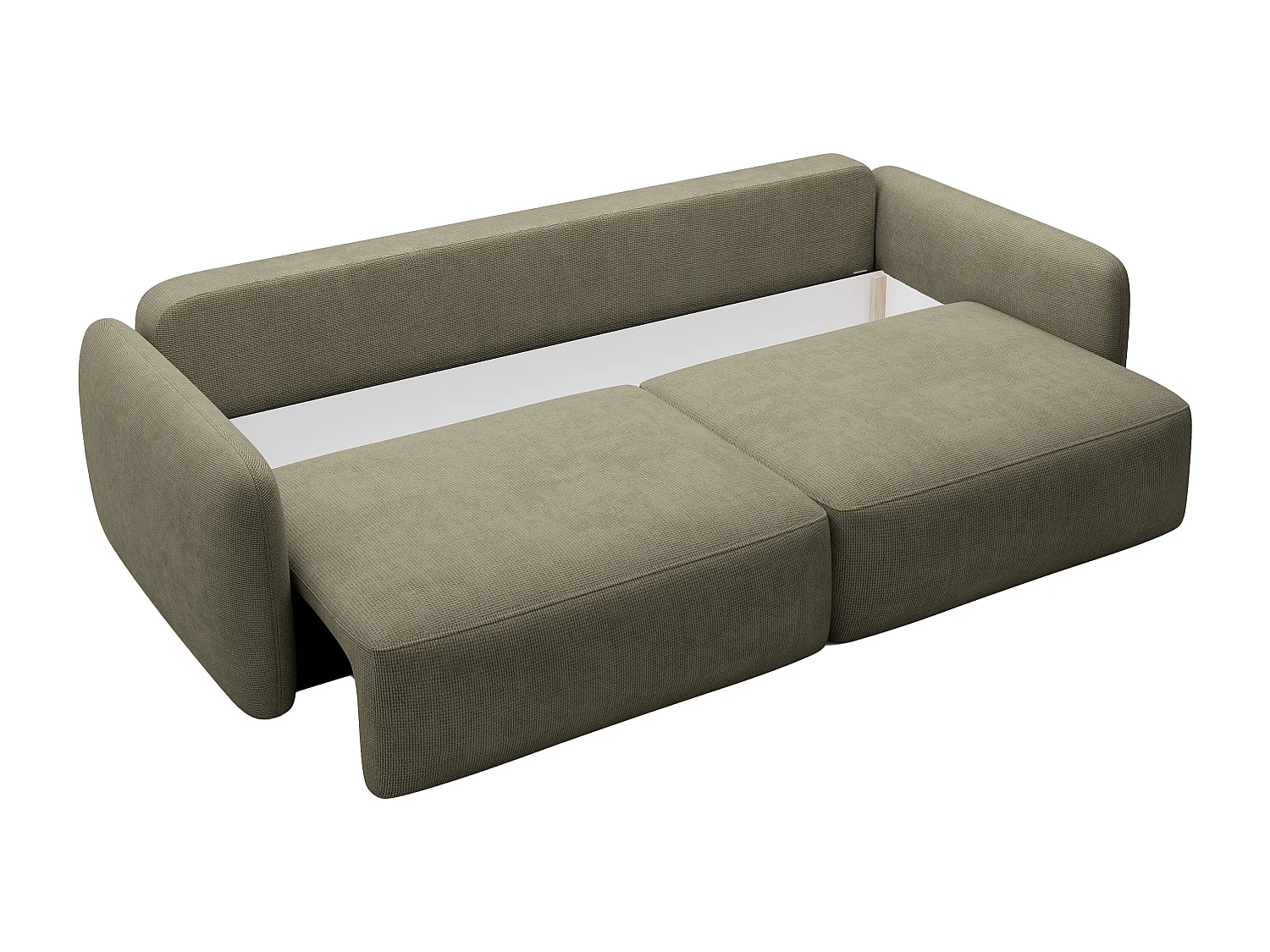 3-sits bäddsoffa i grön texturerat tyg VOPOZA