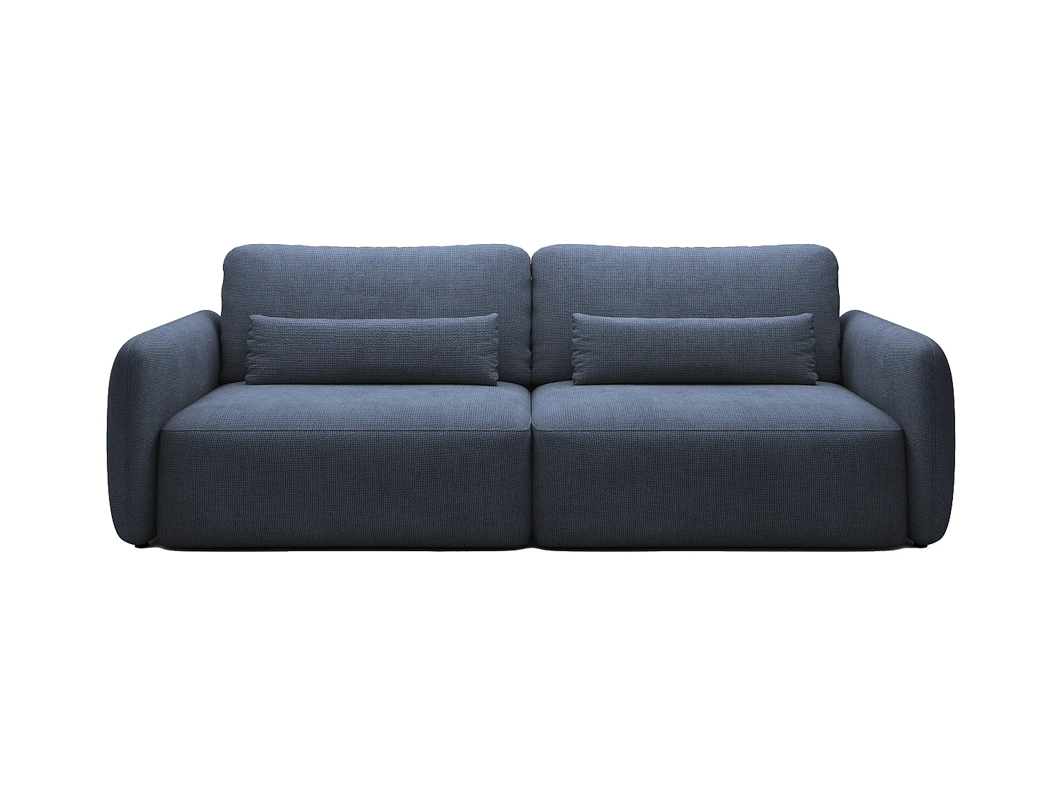 Sofa mit Schlaffunktion 3-Sitzer - Strukturstoff - Marineblau - VOPOZA