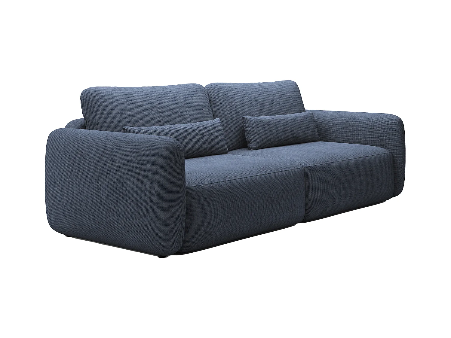 Sofa mit Schlaffunktion 3-Sitzer - Strukturstoff - Marineblau - VOPOZA