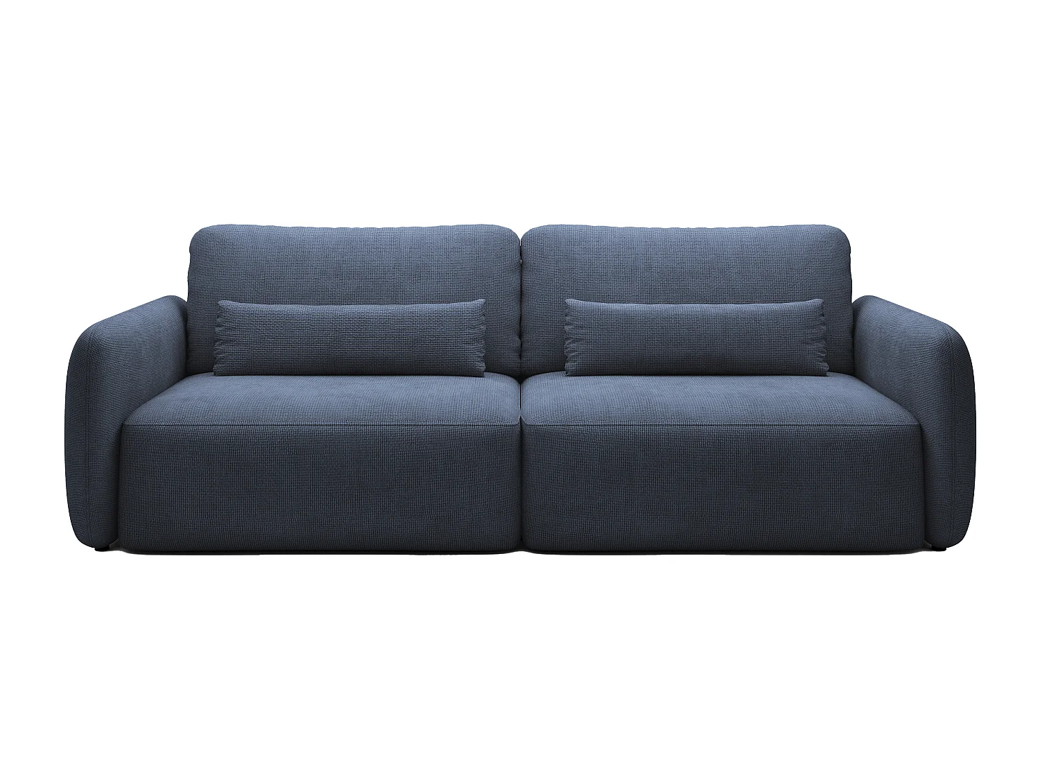 3-sits bäddsoffa i mörkblå texturerat tyg VOPOZA