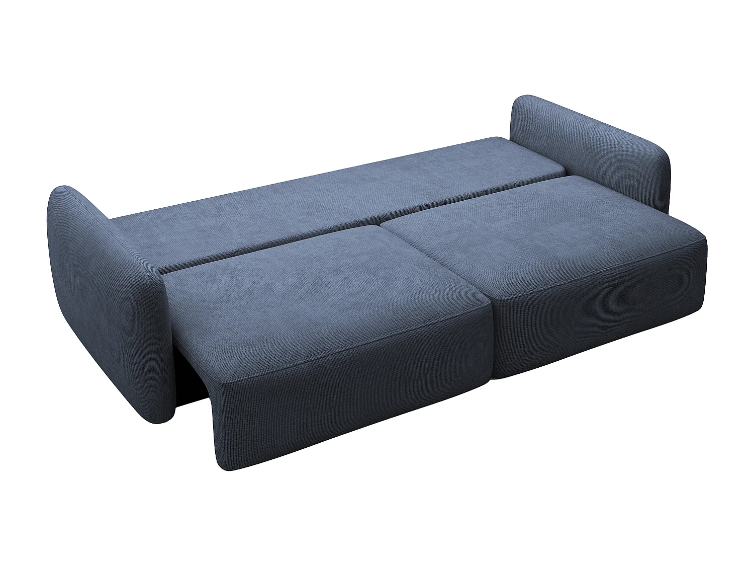 3-sits bäddsoffa i mörkblå texturerat tyg VOPOZA