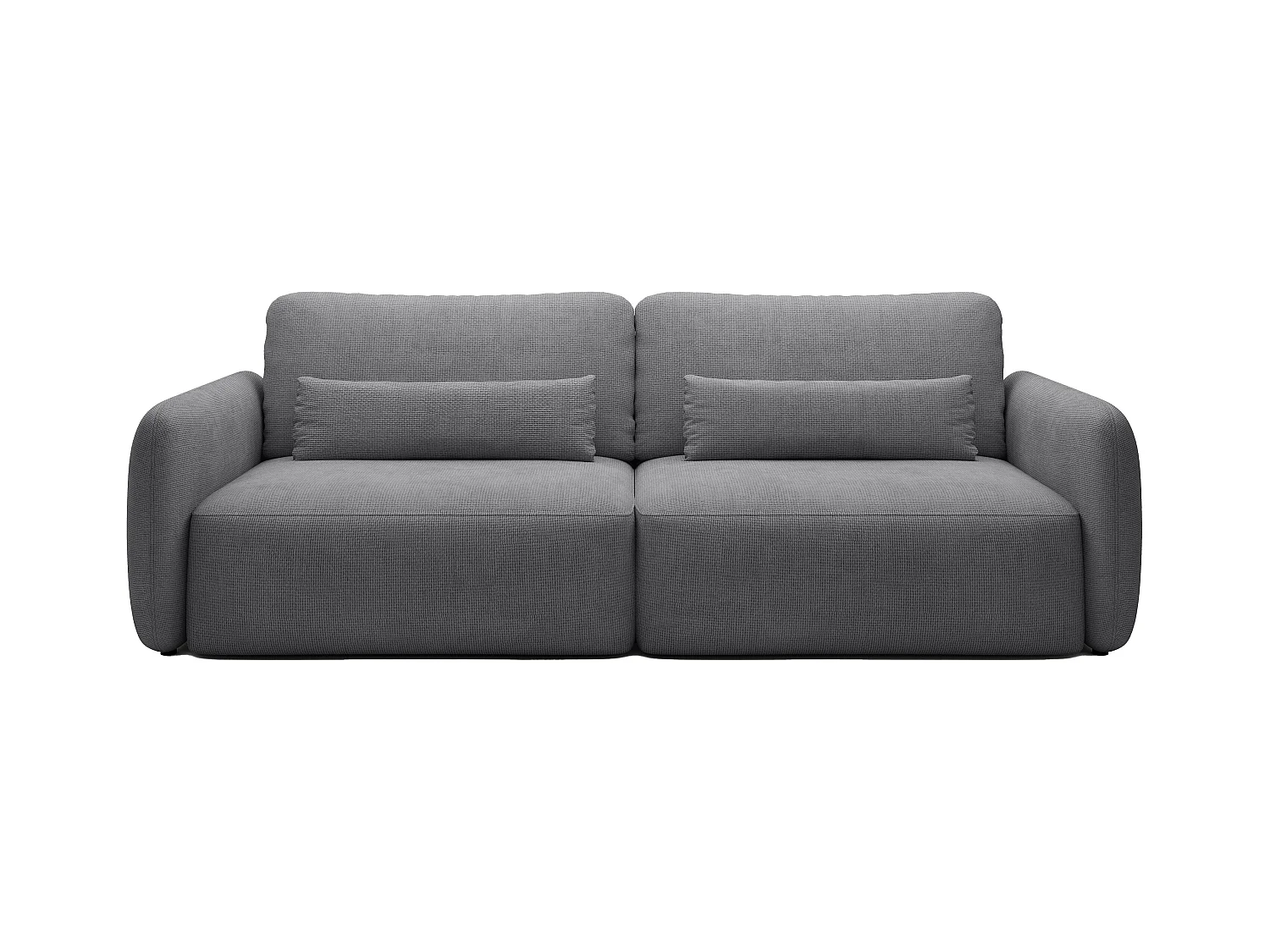 Sofá de 3 lugares convertível em tecido texturizado cinza - VOPOZA