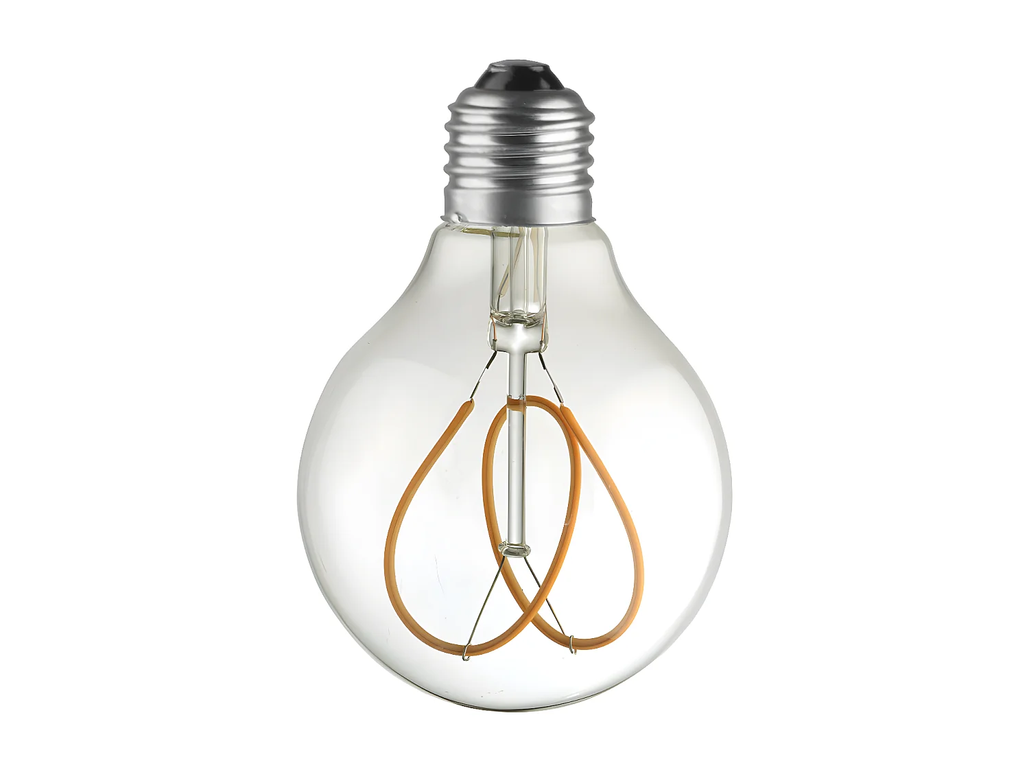 Pack 3 grandes ampoules E27 LED Déco filament Spirale Flower