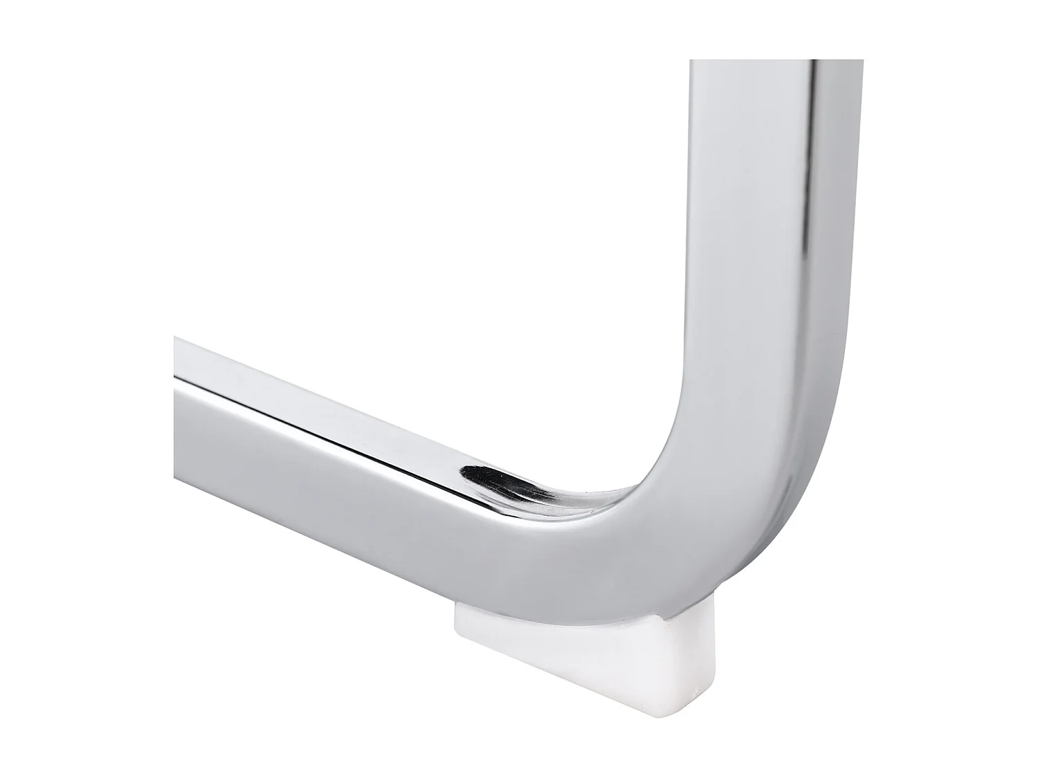 Set van 4 sledestoelen, verchroomd metalen frame, max. belasting 150 kg, PU kunstlederen stof, 41x41x90cm, zwart