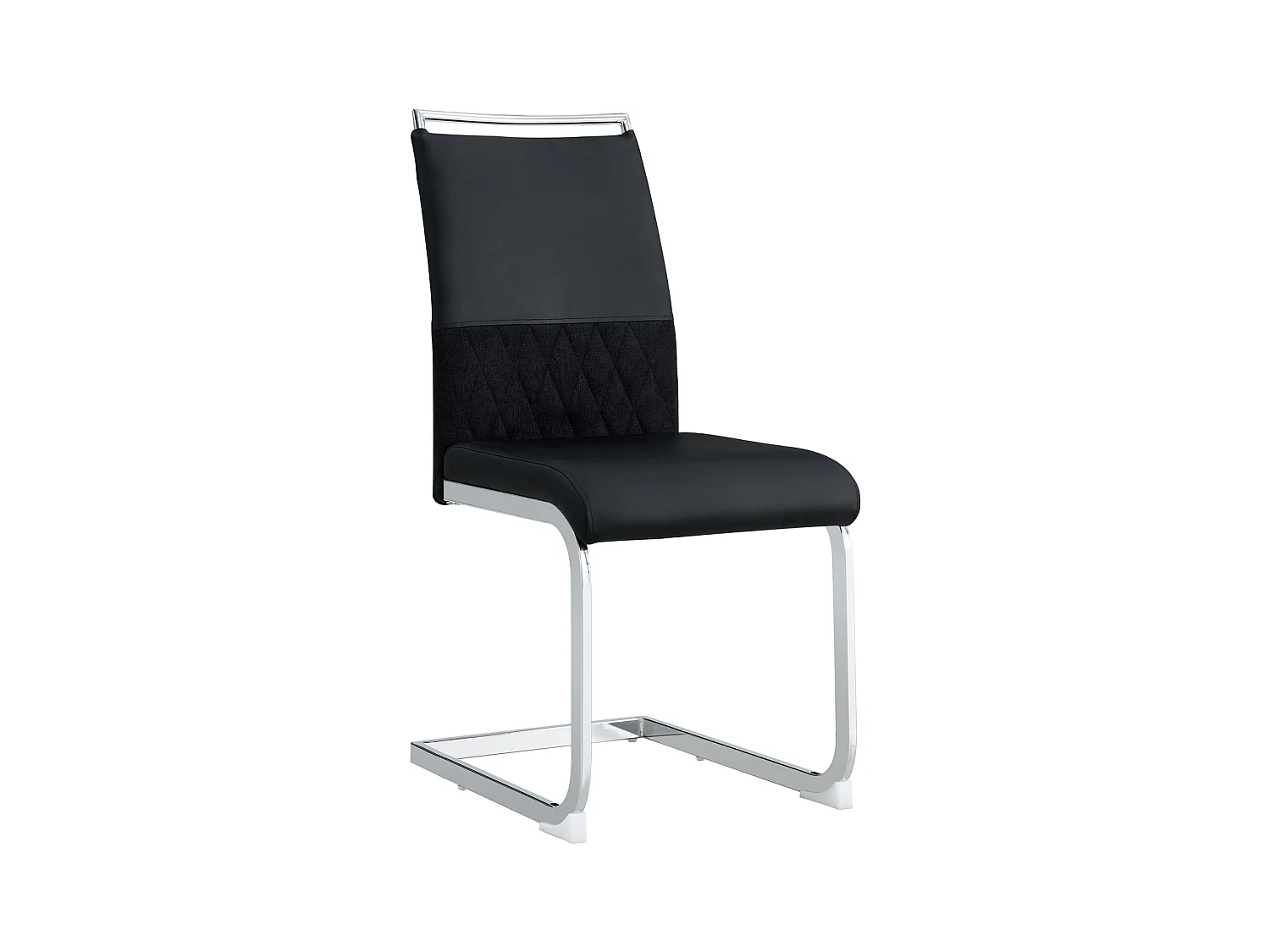 Set di 6 sedie da pranzo moderne - Schienale alto con gambe imbottite, schienale a strisce incrociate per sala da pranzo, cucina, sedia da ufficio - Nero