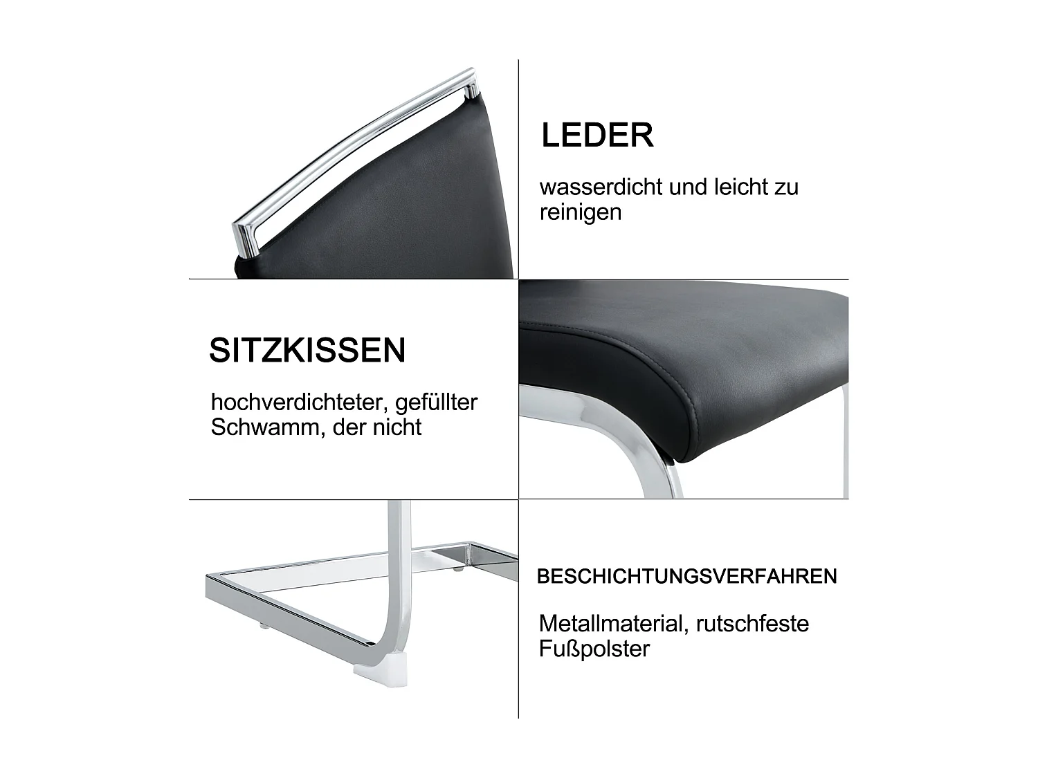Juego de 6 sillas de comedor modernas con respaldo alto y patas tapizadas, respaldo de rayas cruzadas para comedor, cocina y oficina, color negro