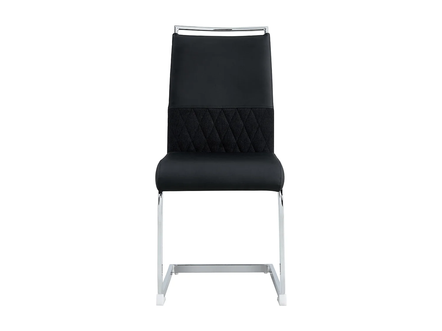 Juego de 6 sillas de comedor modernas con respaldo alto y patas tapizadas, respaldo de rayas cruzadas para comedor, cocina y oficina, color negro