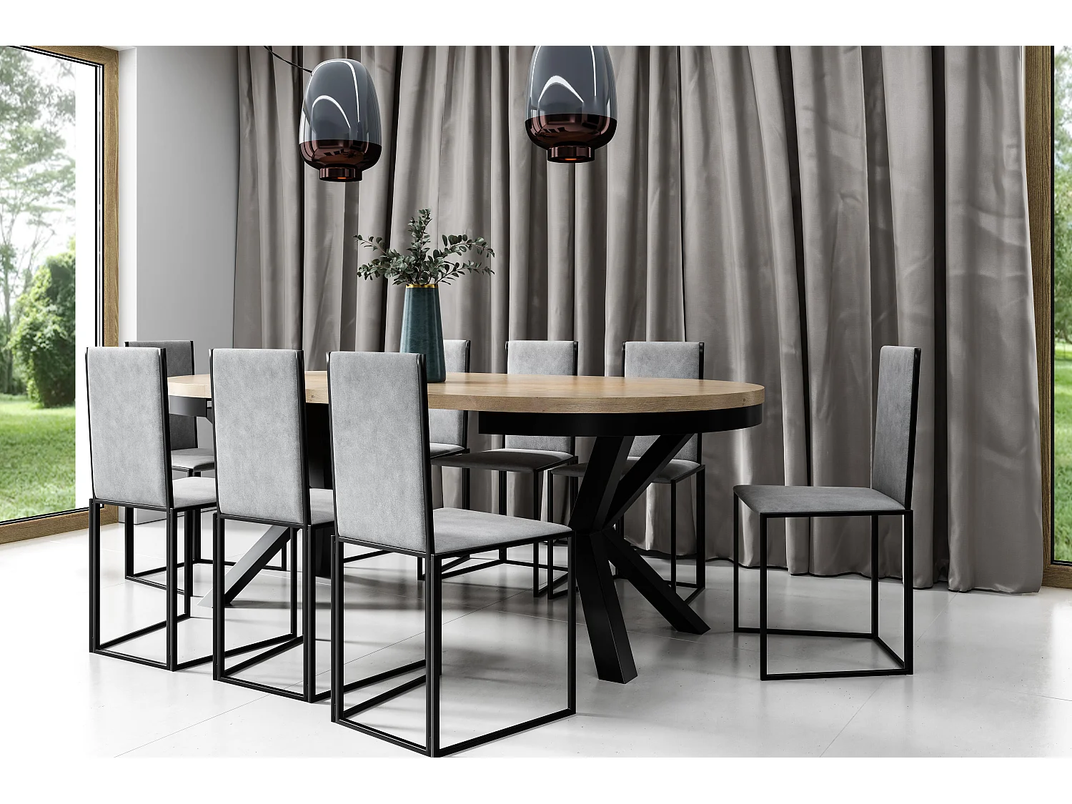 Mesa De Jantar NARVIC DT120 120x196x76 Bege