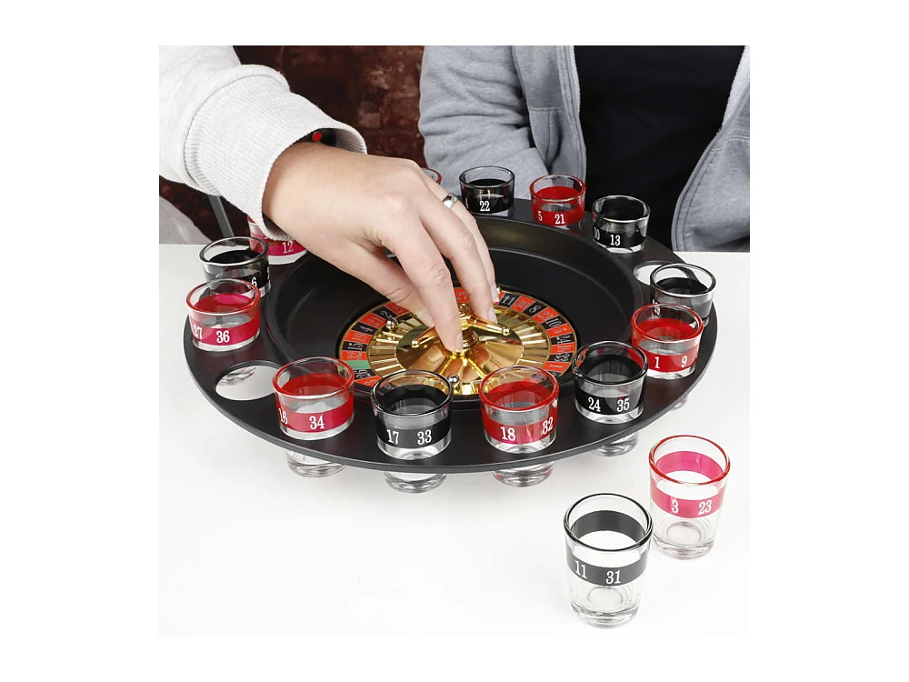 Jeu à boire roulette 16 shooters