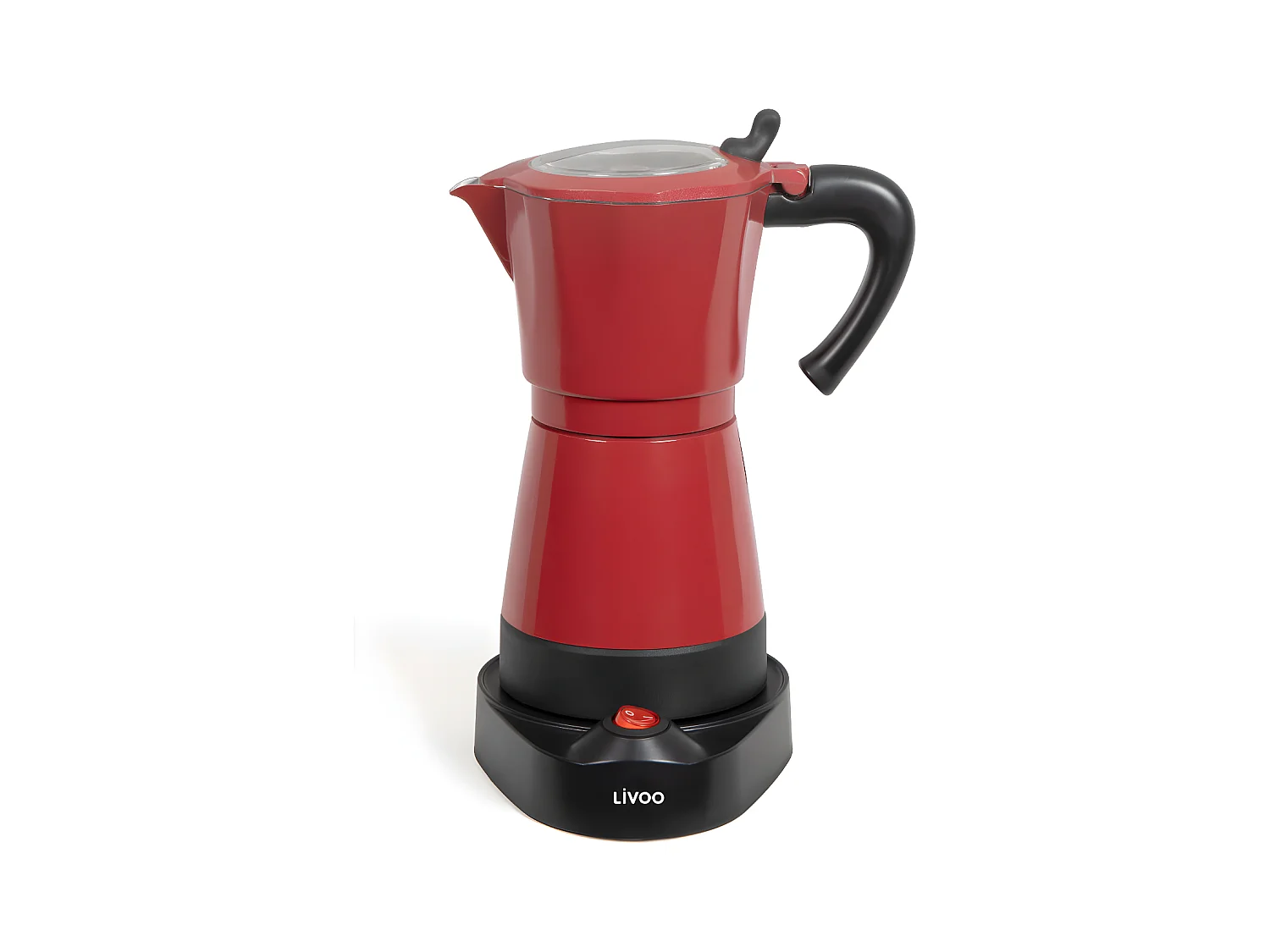 Cafetière italienne électrique rouge 6 tasses