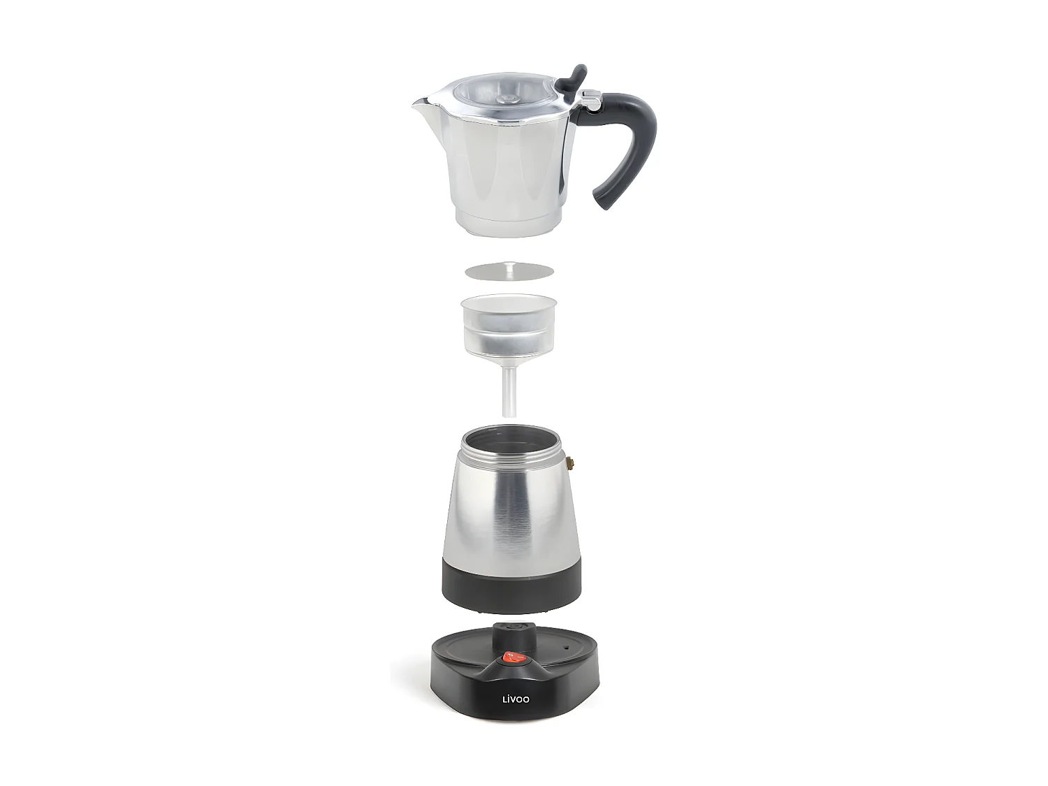 Cafetière italienne électrique acier 6 tasses