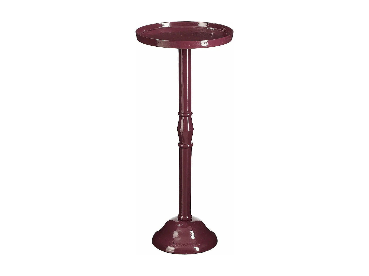 Table d'appoint en aluminium recyclé et mdf et mousse - 25 x 25 x 58 - Violet foncé - DUCO