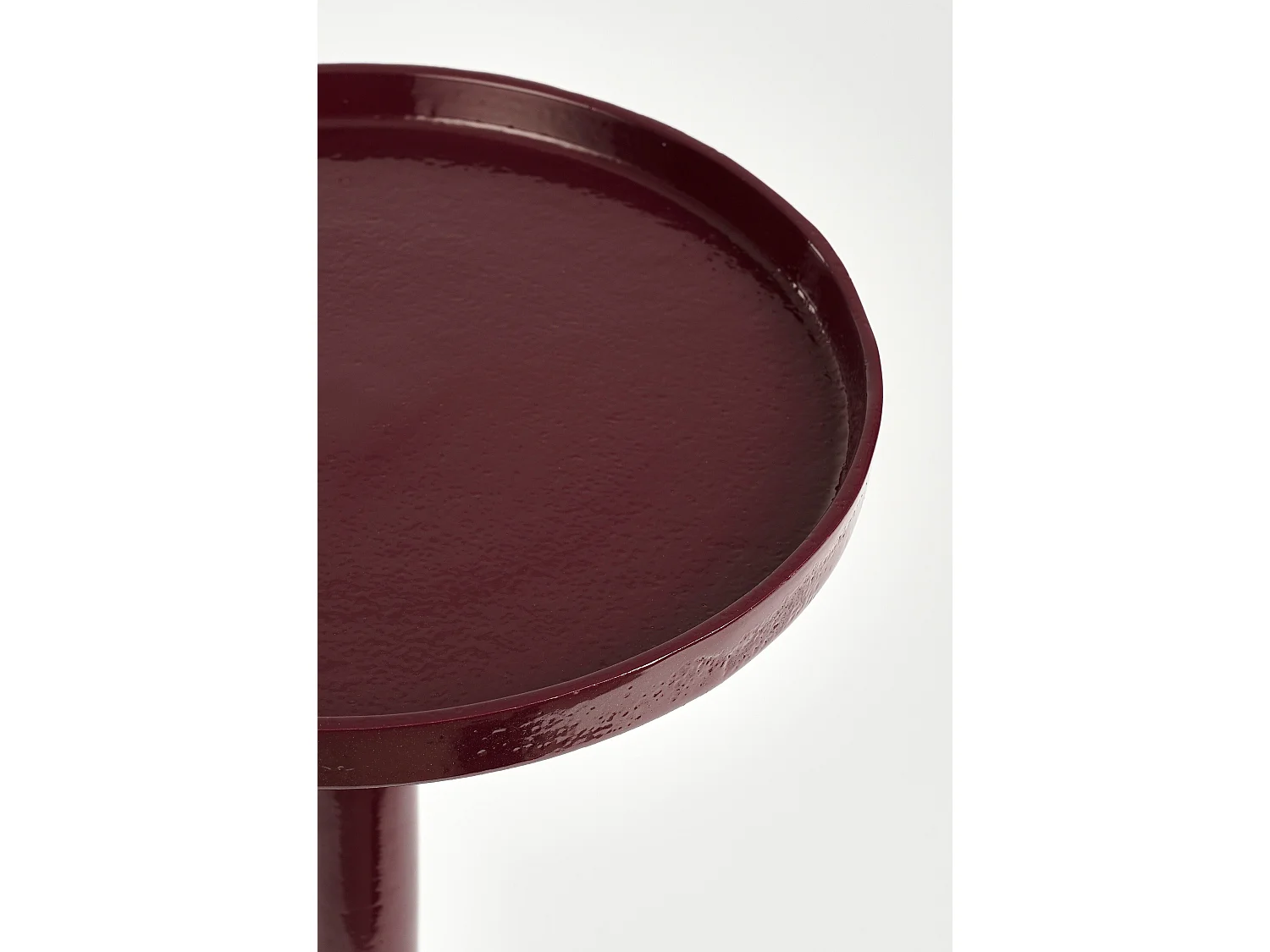 Table d'appoint en aluminium recyclé et mdf et mousse - 25 x 25 x 58 - Violet foncé - DUCO