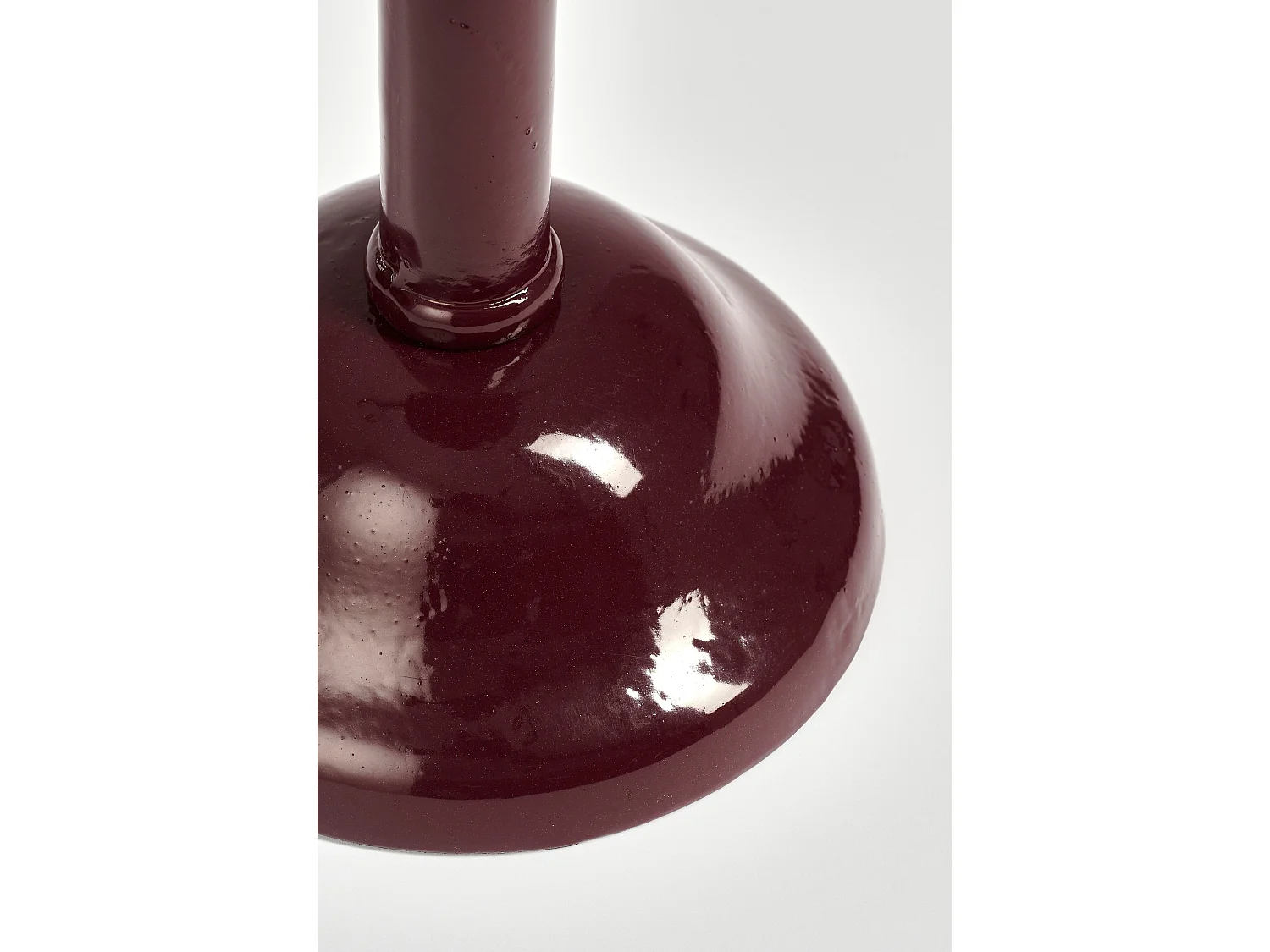 Table d'appoint en aluminium recyclé et mdf et mousse - 25 x 25 x 58 - Violet foncé - DUCO