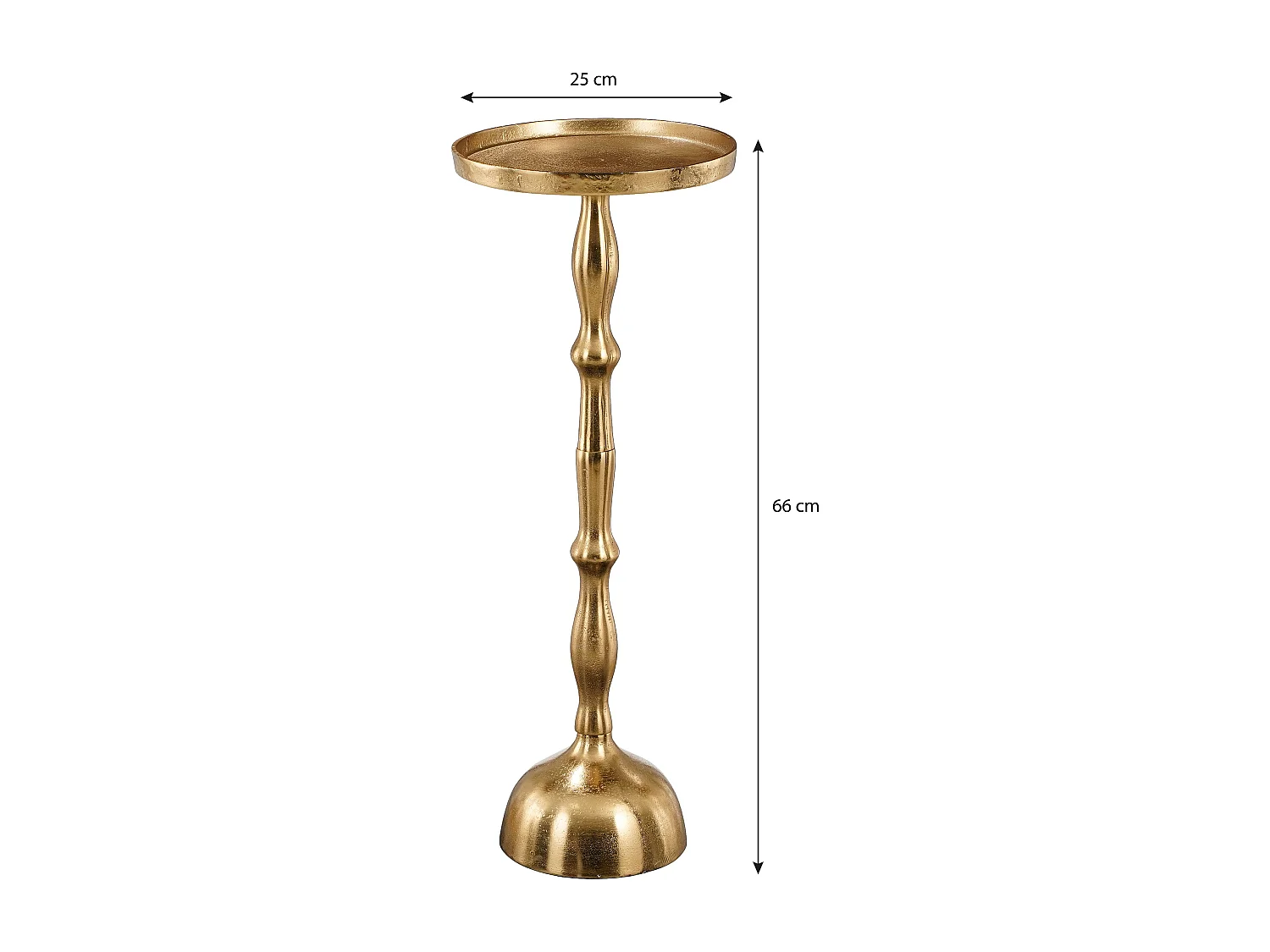 Mesa auxiliar de Aluminio reciclado y  MDF y  Espuma - 25 x 25 x 66 - Oro - DUCO