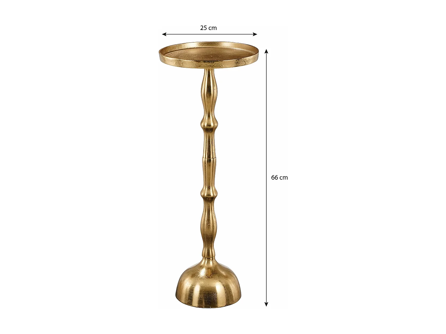 Mesa auxiliar de Aluminio reciclado y  MDF y  Espuma - 25 x 25 x 66 - Oro - DUCO