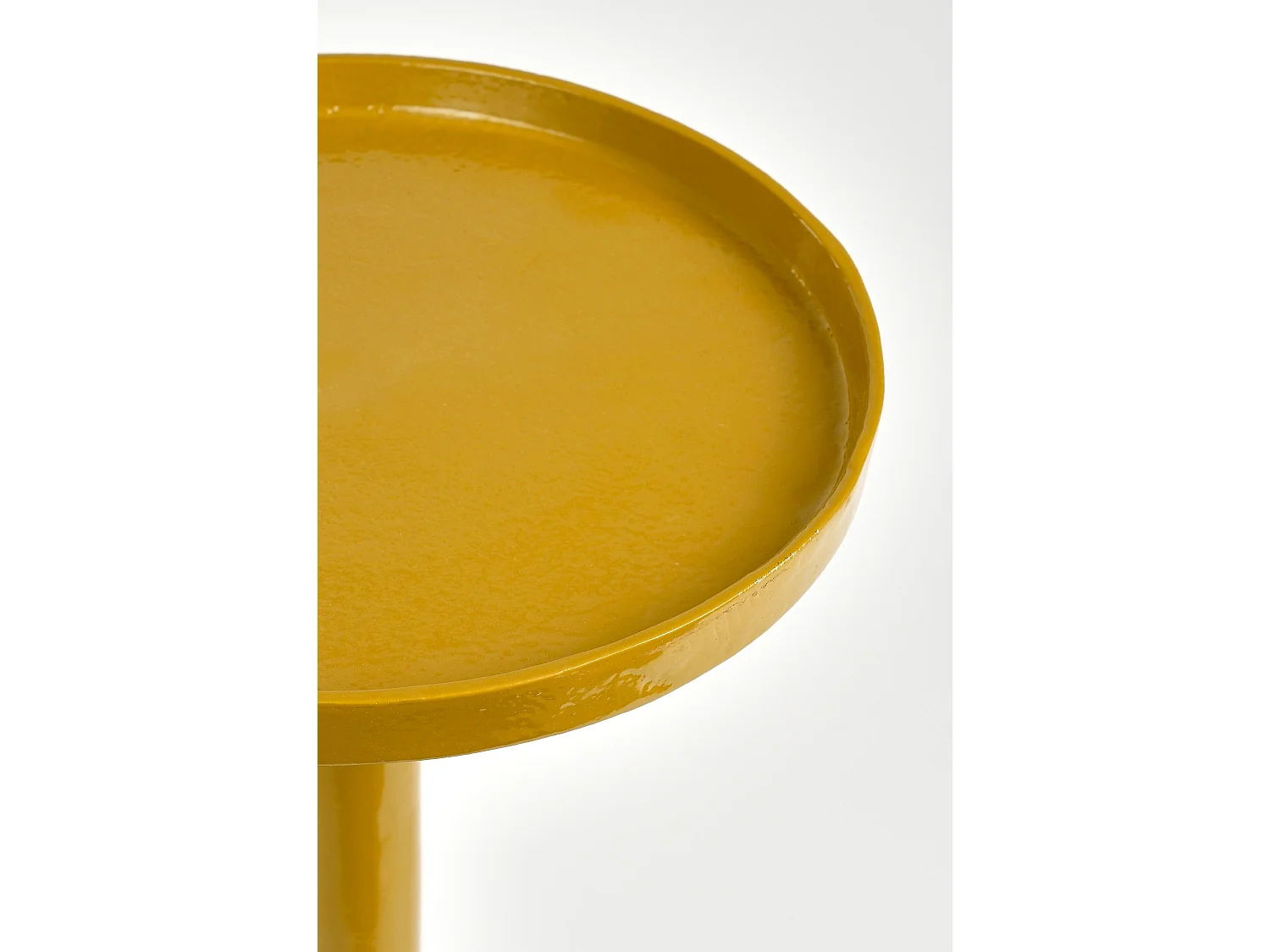 Table d'appoint en aluminium recyclé et mdf et mousse - 25 x 25 x 58 - Jaune foncé - DUCO