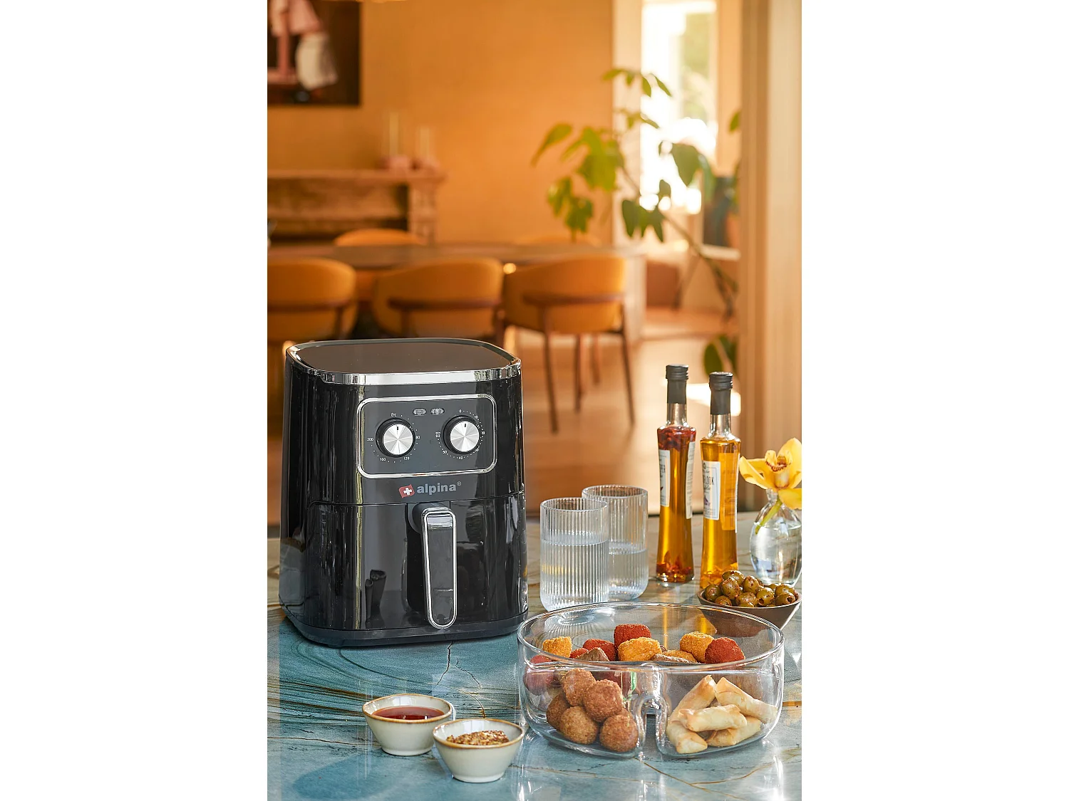 Piatto per snack in  - 26 x 26 x 9 - Trasparente - LINDA