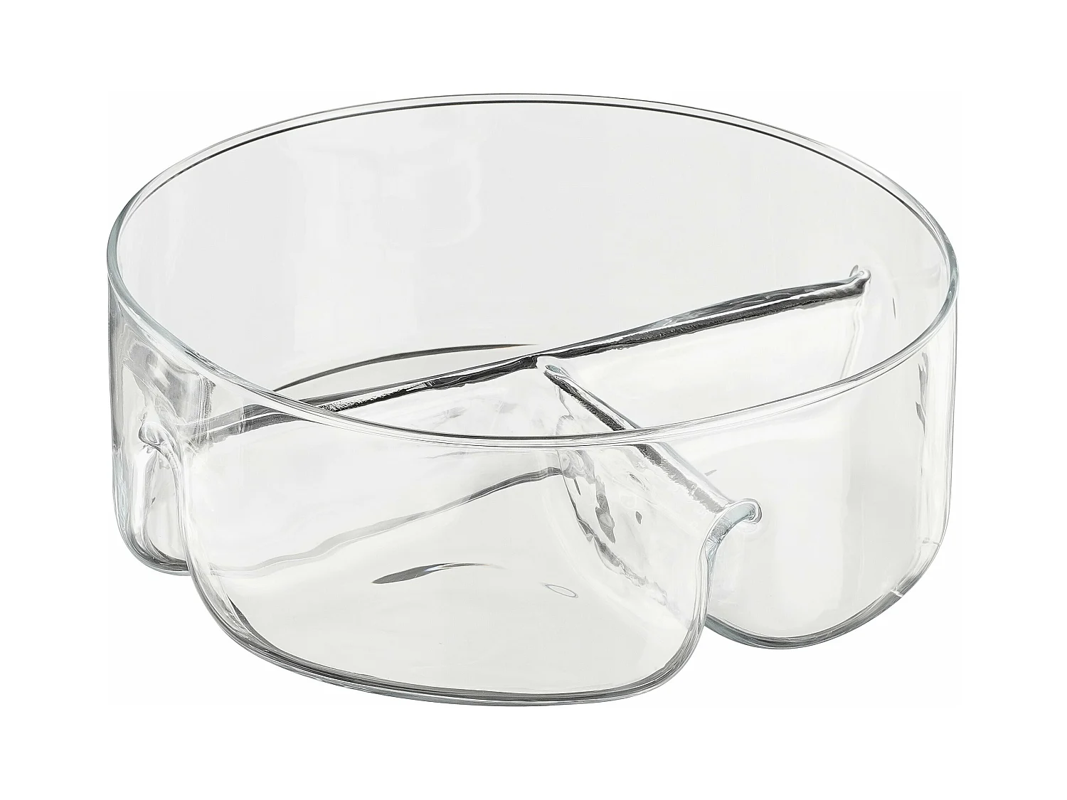 Bol à snacks en verre - 26 x 26 x 9 - Transparent - LINDA