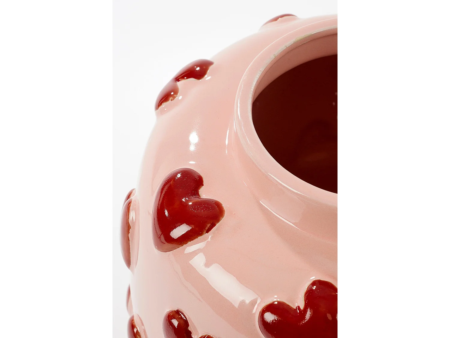 Vaso in  - 29 x 29 x 28 - Rosa, rosso - HEARTS