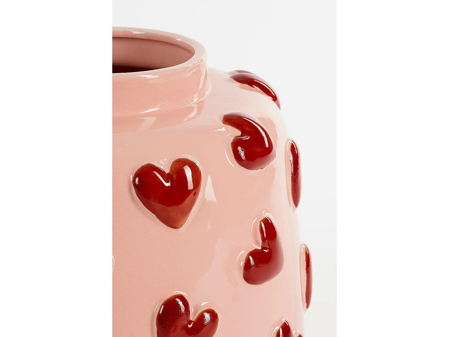 Vaso in  - 29 x 29 x 28 - Rosa, rosso - HEARTS