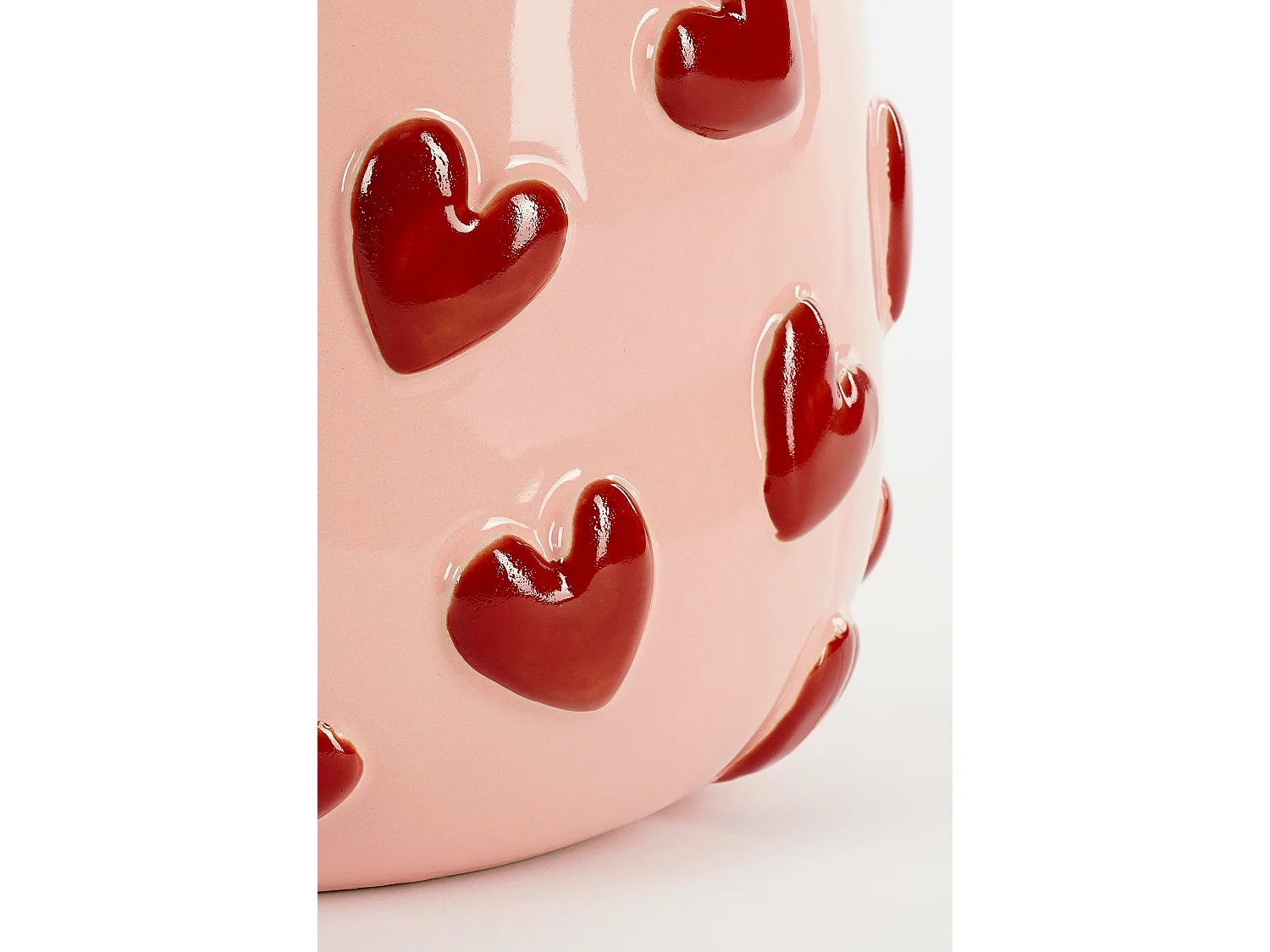Vaso in  - 29 x 29 x 28 - Rosa, rosso - HEARTS