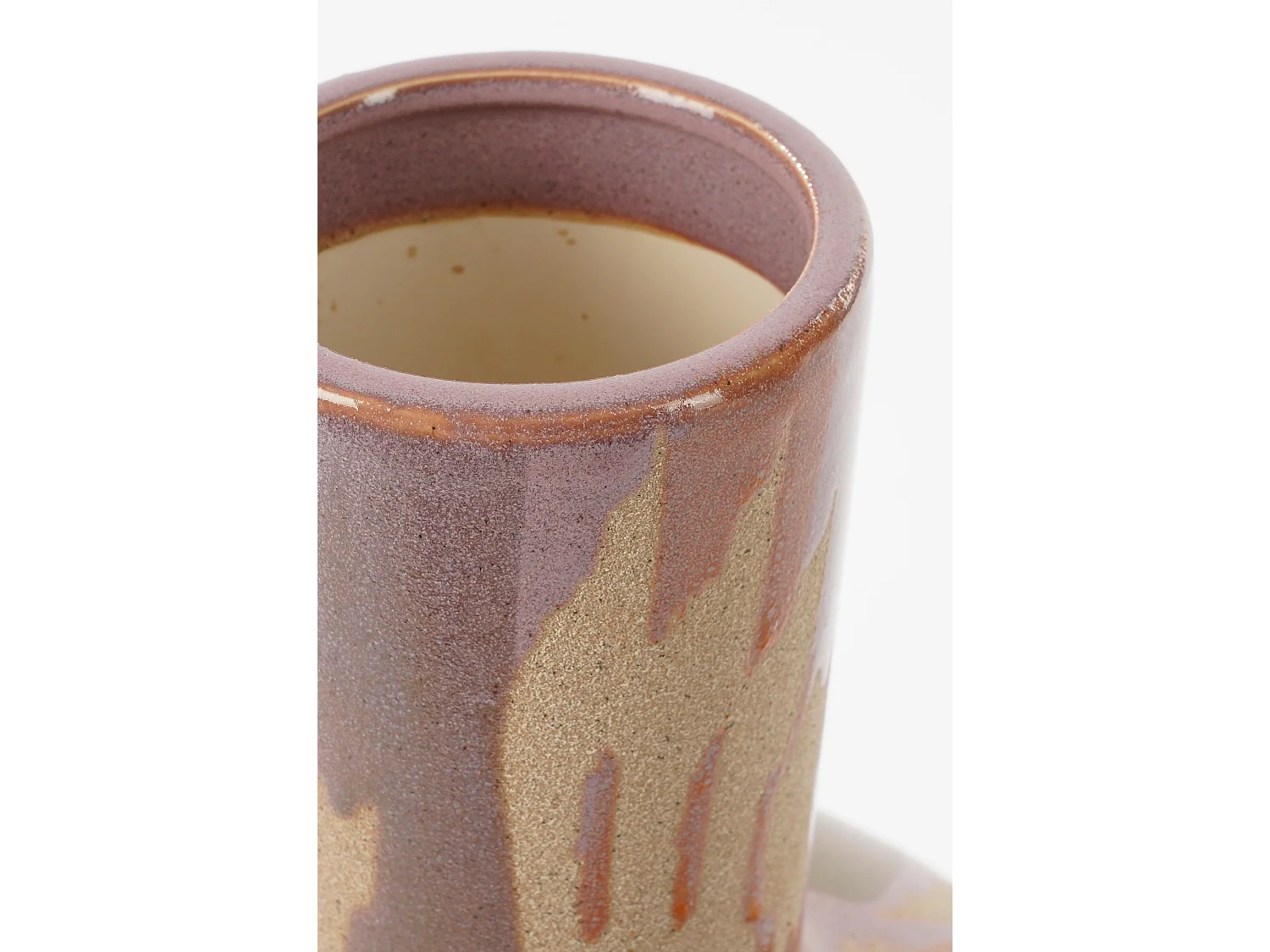 Vase en argile et émail - 52 x 52 x 34 - Rose, beige - JAVI