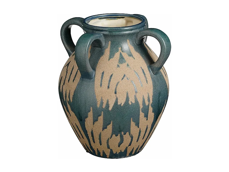 Vase aus Lehm und Glasur - 25 x 24 x 30 - Dunkelblau - CALDO