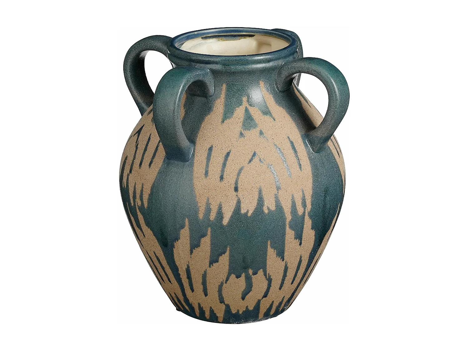 Vase aus Lehm und Glasur - 25 x 24 x 30 - Dunkelblau - CALDO