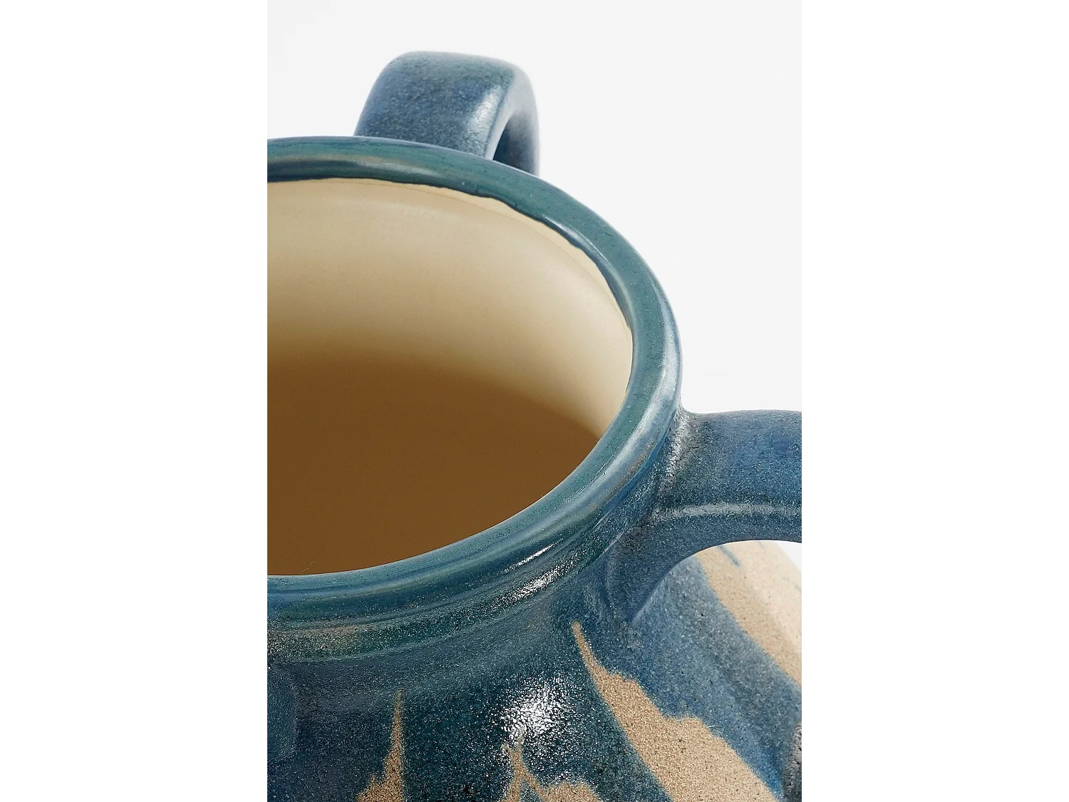 Vase aus Lehm und Glasur - 25 x 24 x 30 - Dunkelblau - CALDO