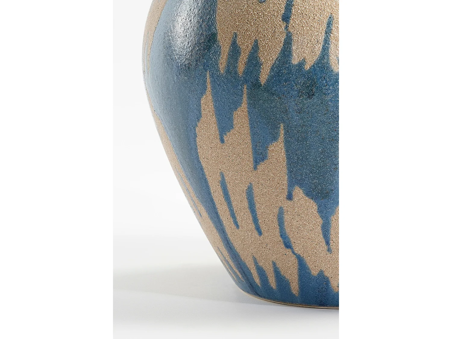 Vase aus Lehm und Glasur - 25 x 24 x 30 - Dunkelblau - CALDO