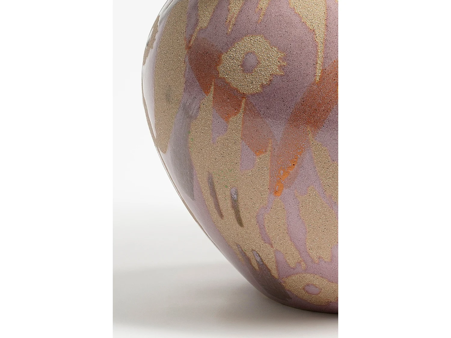 Vase en argile et émail - 28 x 28 x 28 - Rose, beige - JAVI