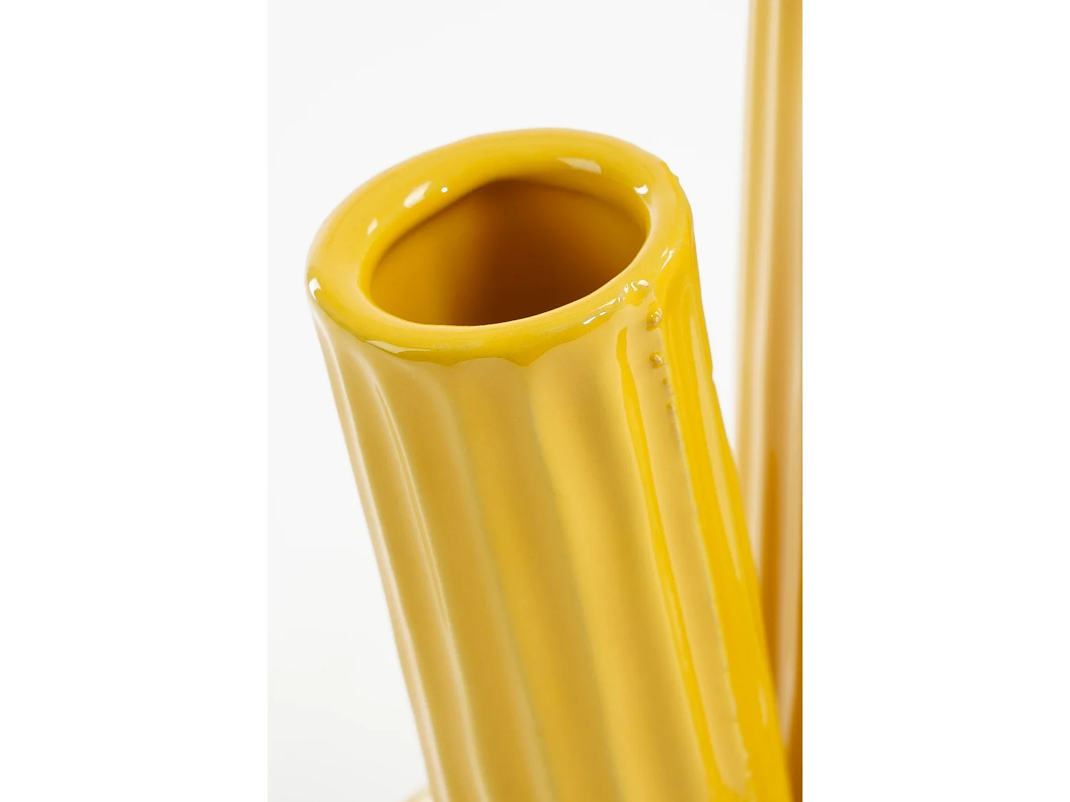 Vase en argile et émail - 20 x 20 x 27 - Jaune - FELIPE