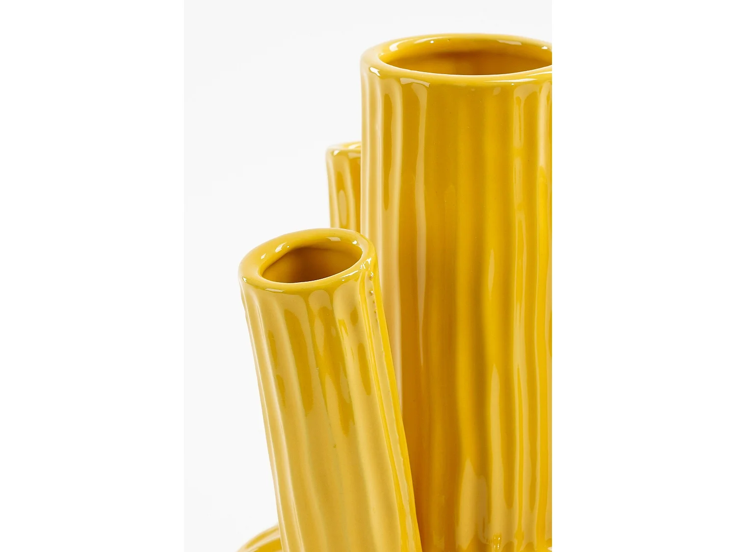 Vase en argile et émail - 20 x 20 x 27 - Jaune - FELIPE