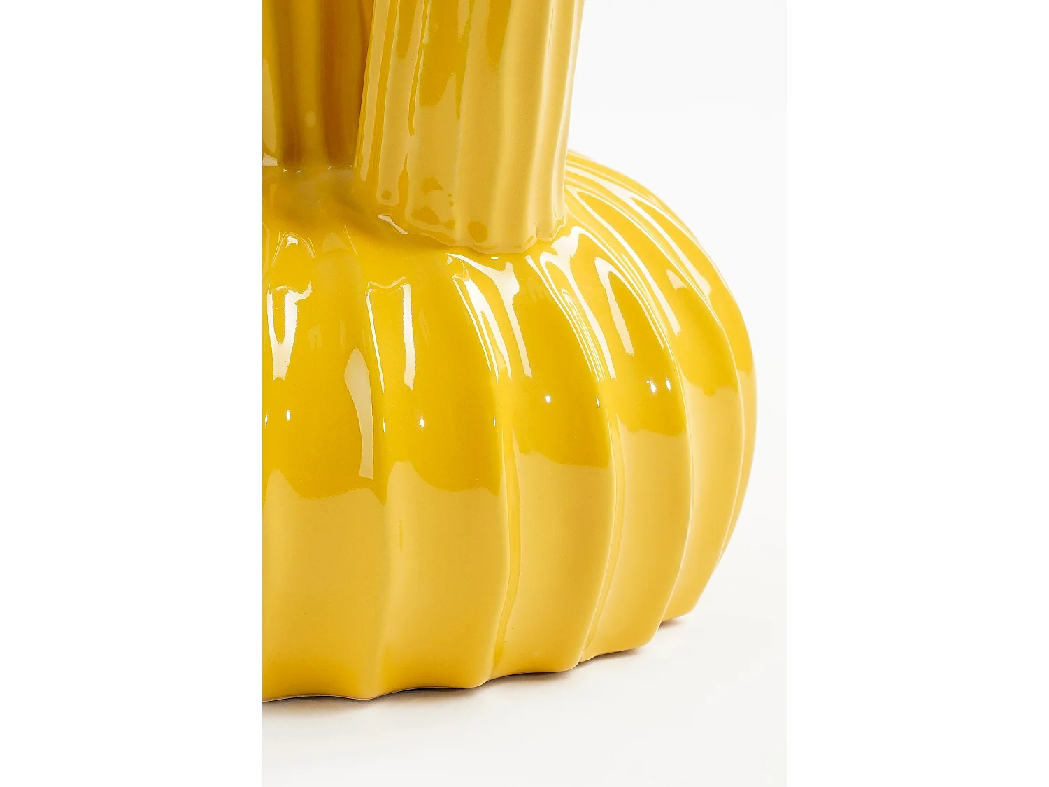 Vase en argile et émail - 20 x 20 x 27 - Jaune - FELIPE