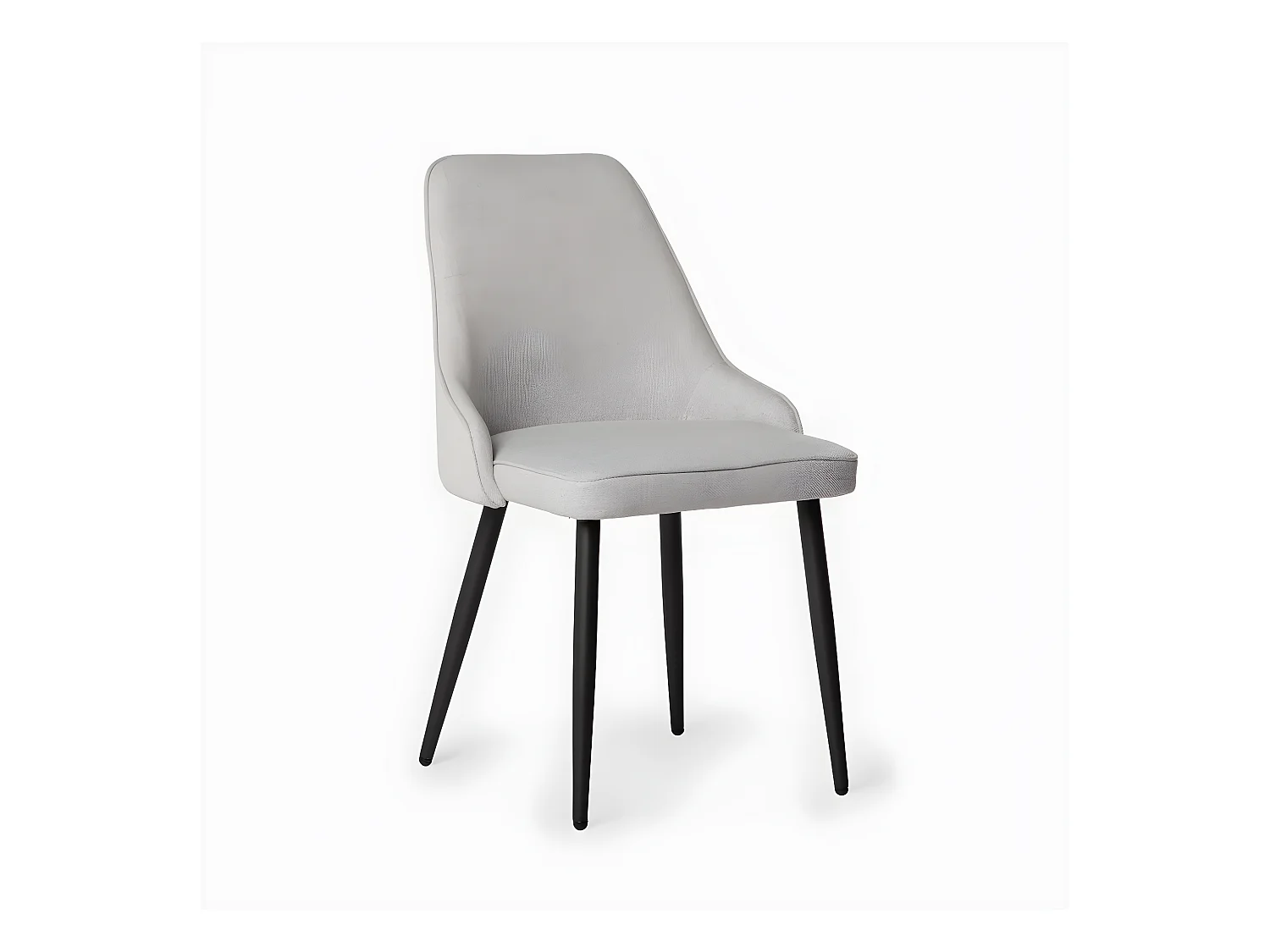 Chaise de salle à manger en tissu gris 52x87 cm-Nika