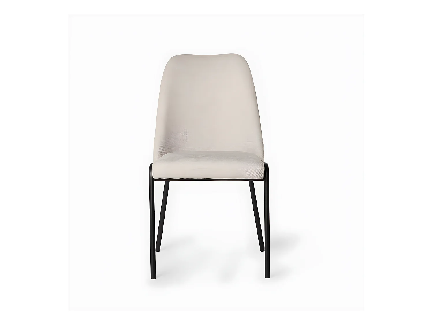 Chaise de salle à manger en tissu beige 50x88 cm-Deli