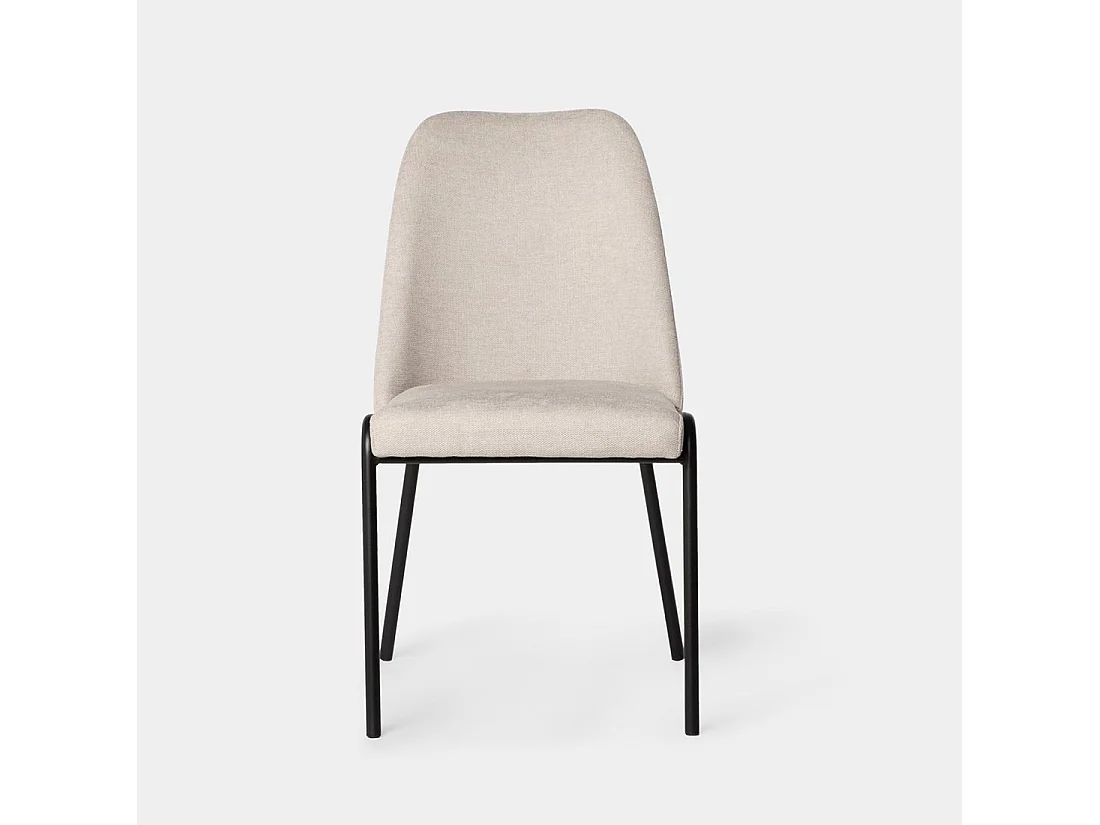Silla de comedor de Tela Beige 88 x 50- Deli