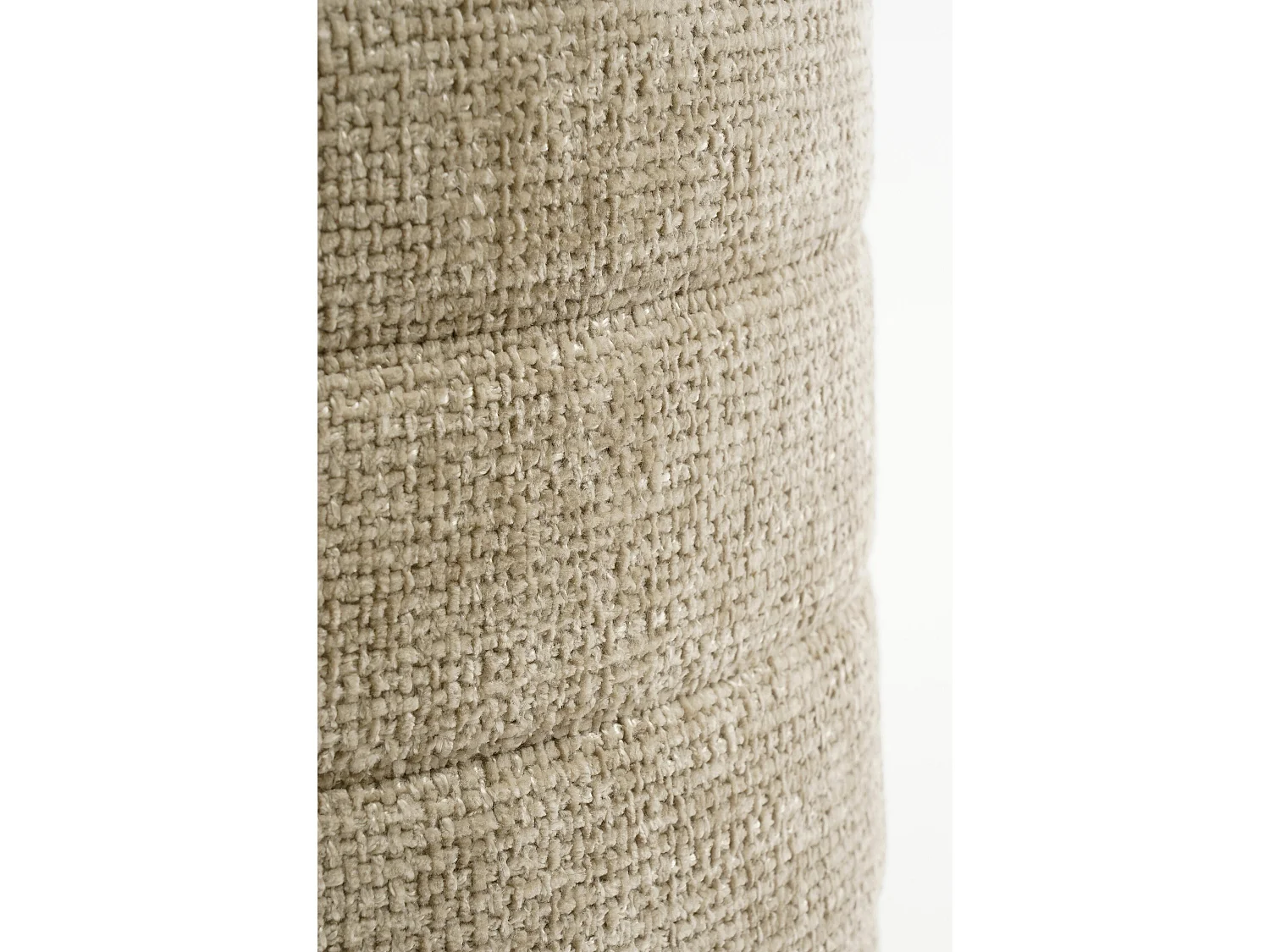 Opbergpoef van hout en schuim en polyester - 42 x 42 x 41 - Lichtgrijs -