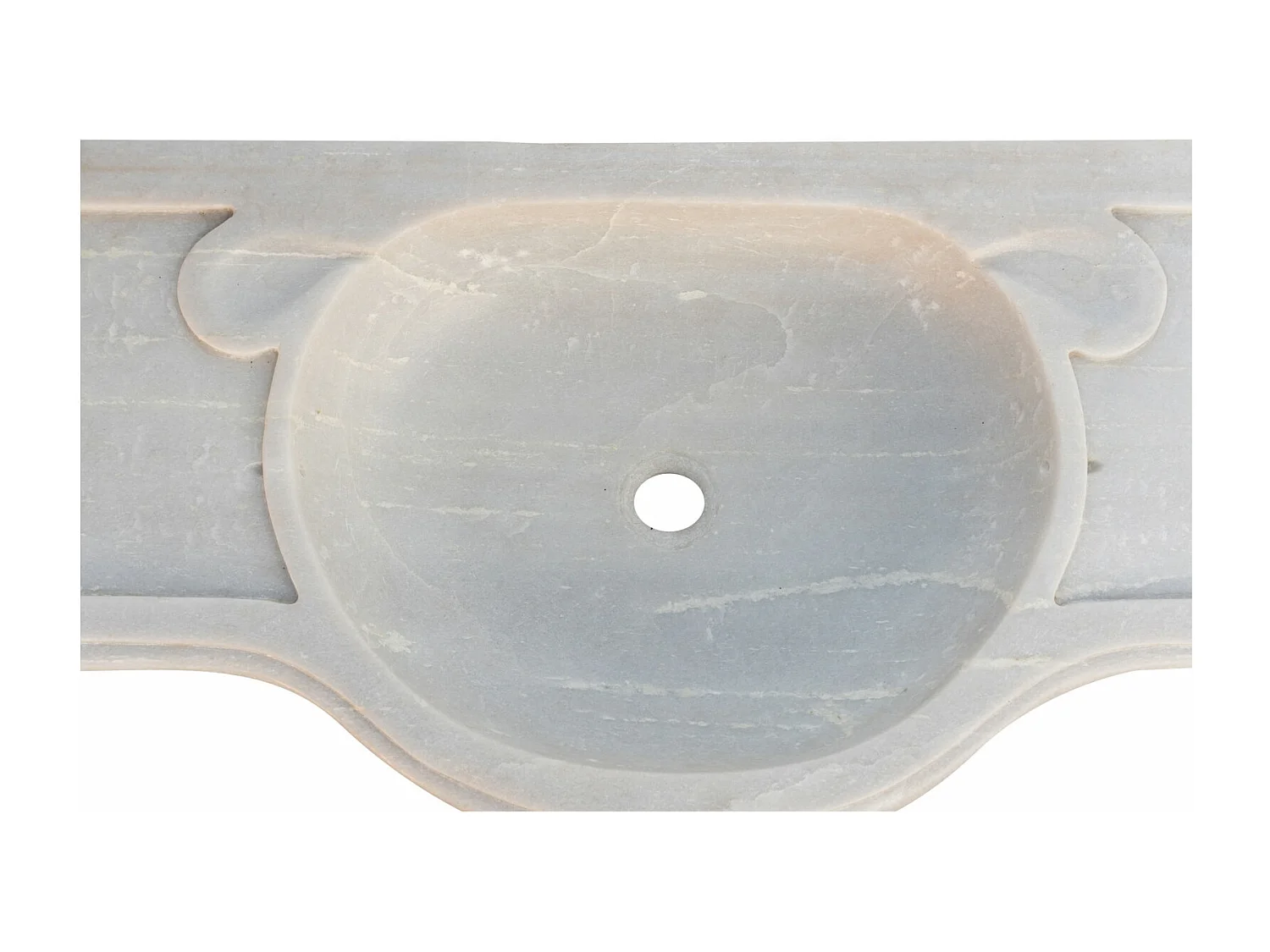 Vasque à Poser ÉTERNEL - Vasque en Marbre Blanc - Lavabo 100x46x15 cm