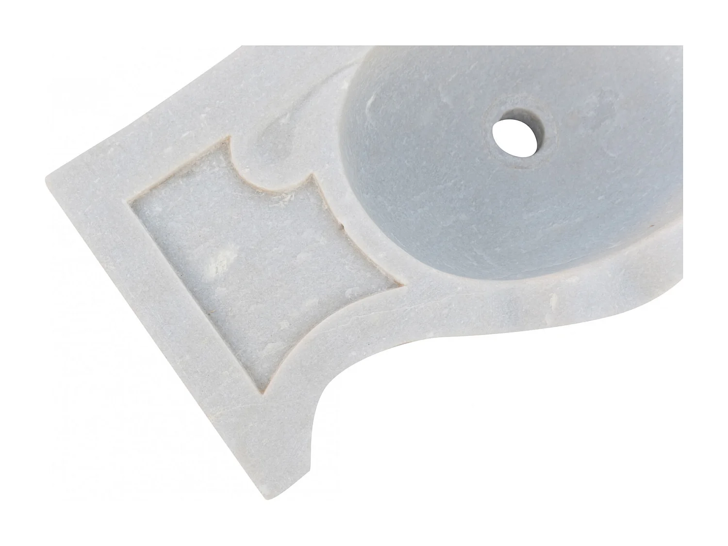 Vasque à Poser ÉCLAT - Vasque en Marbre Blanc - Lavabo 70x33x17cm